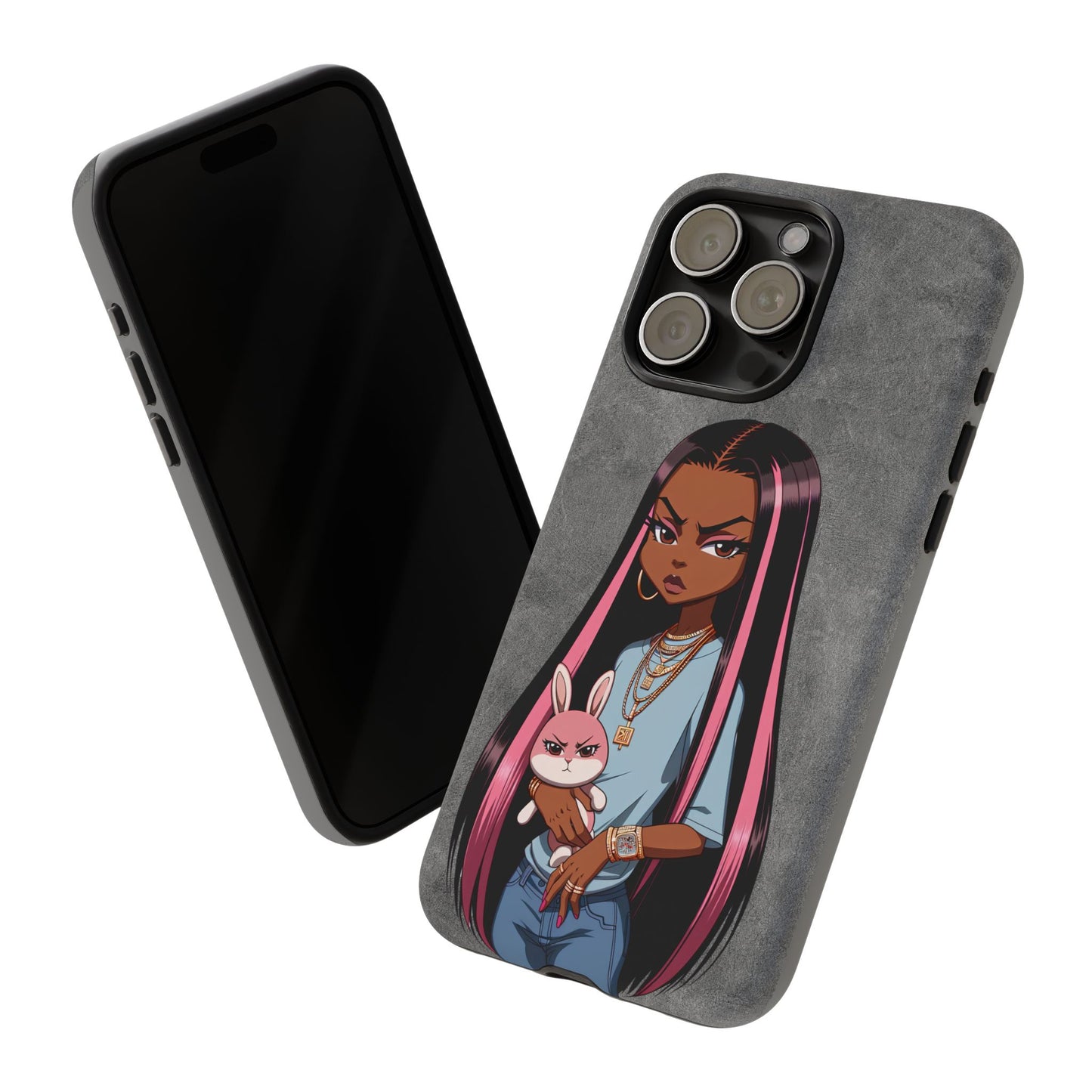 Moxie & her bunny tough Iphone case
