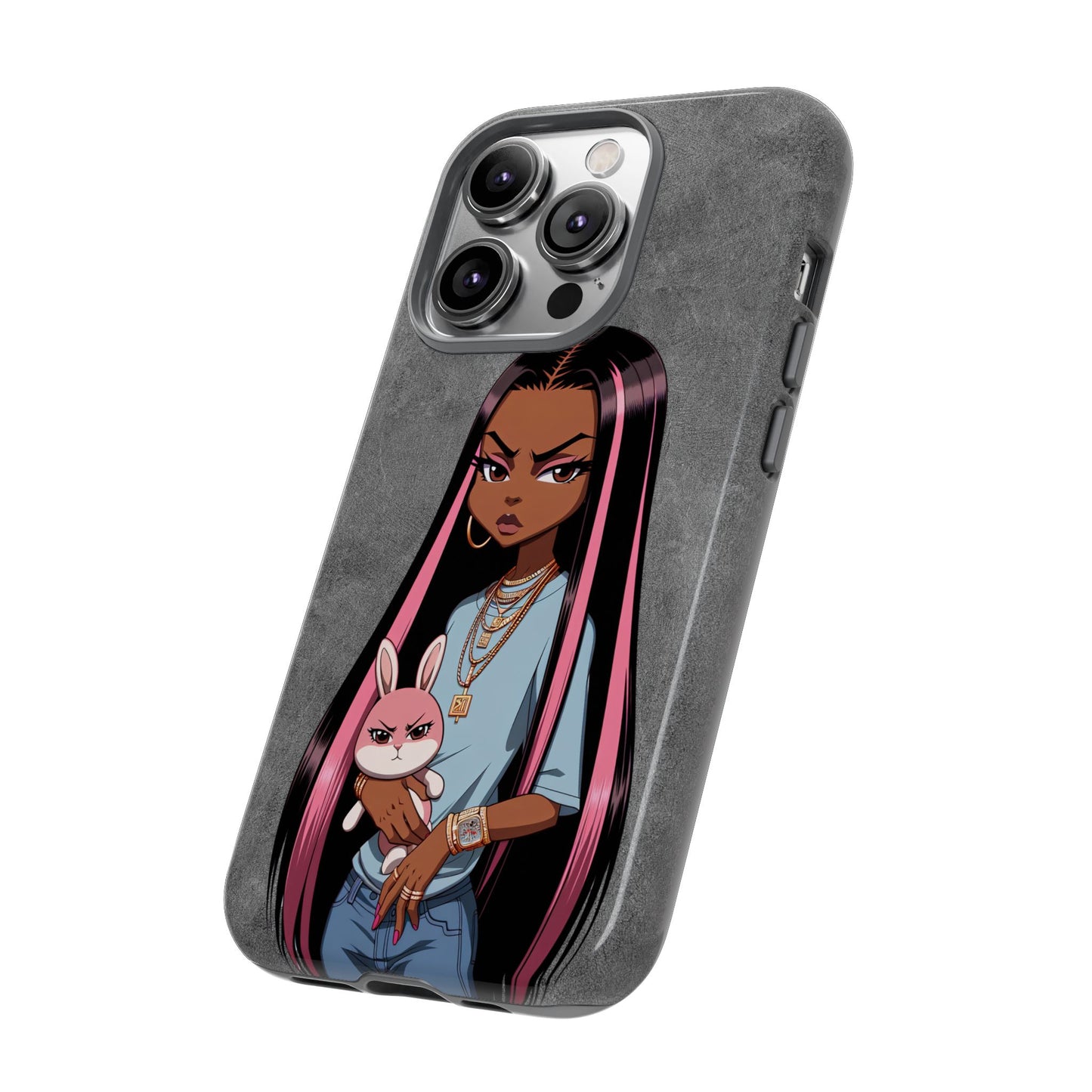 Moxie & her bunny tough Iphone case