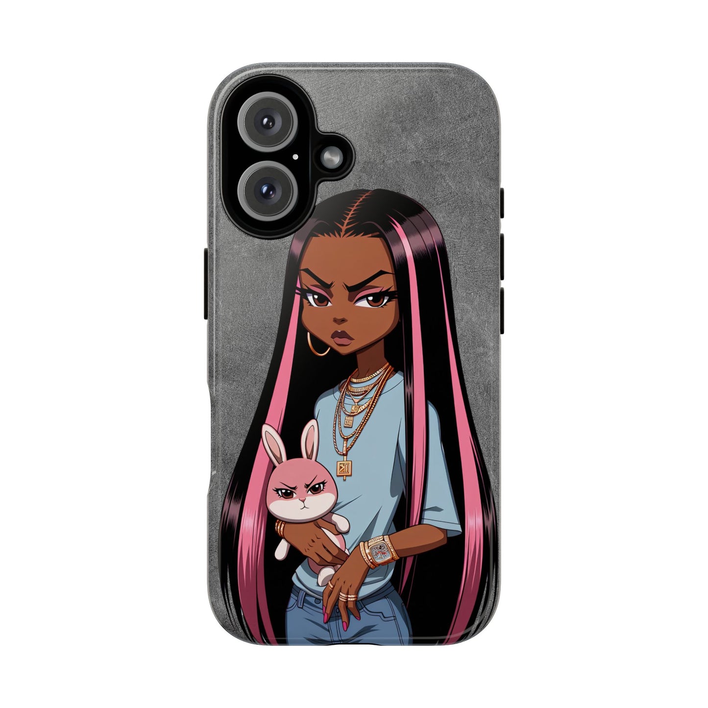 Moxie & her bunny tough Iphone case