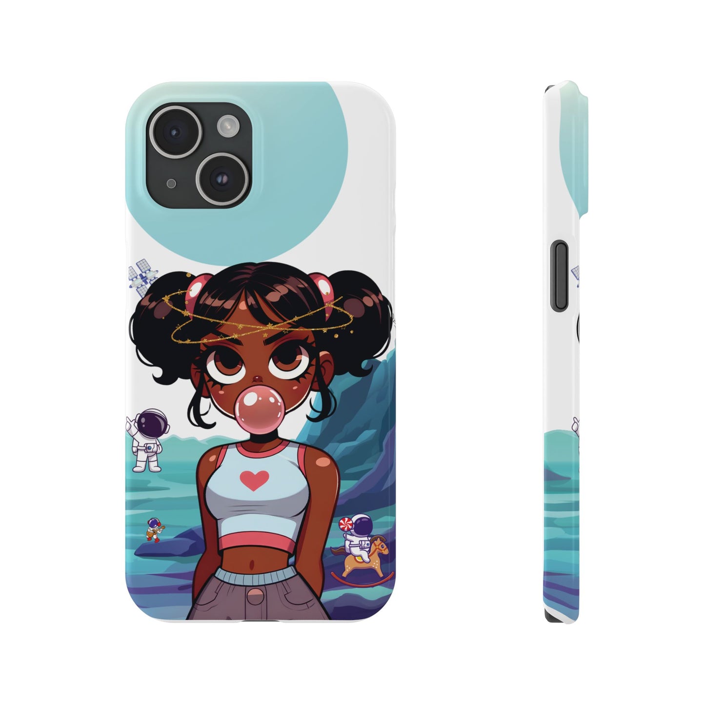 Space girl, slim iphone case