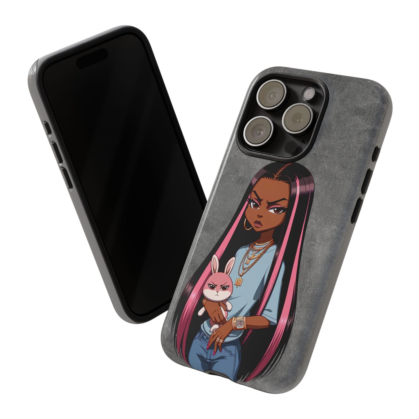 Moxie & her bunny tough Iphone case