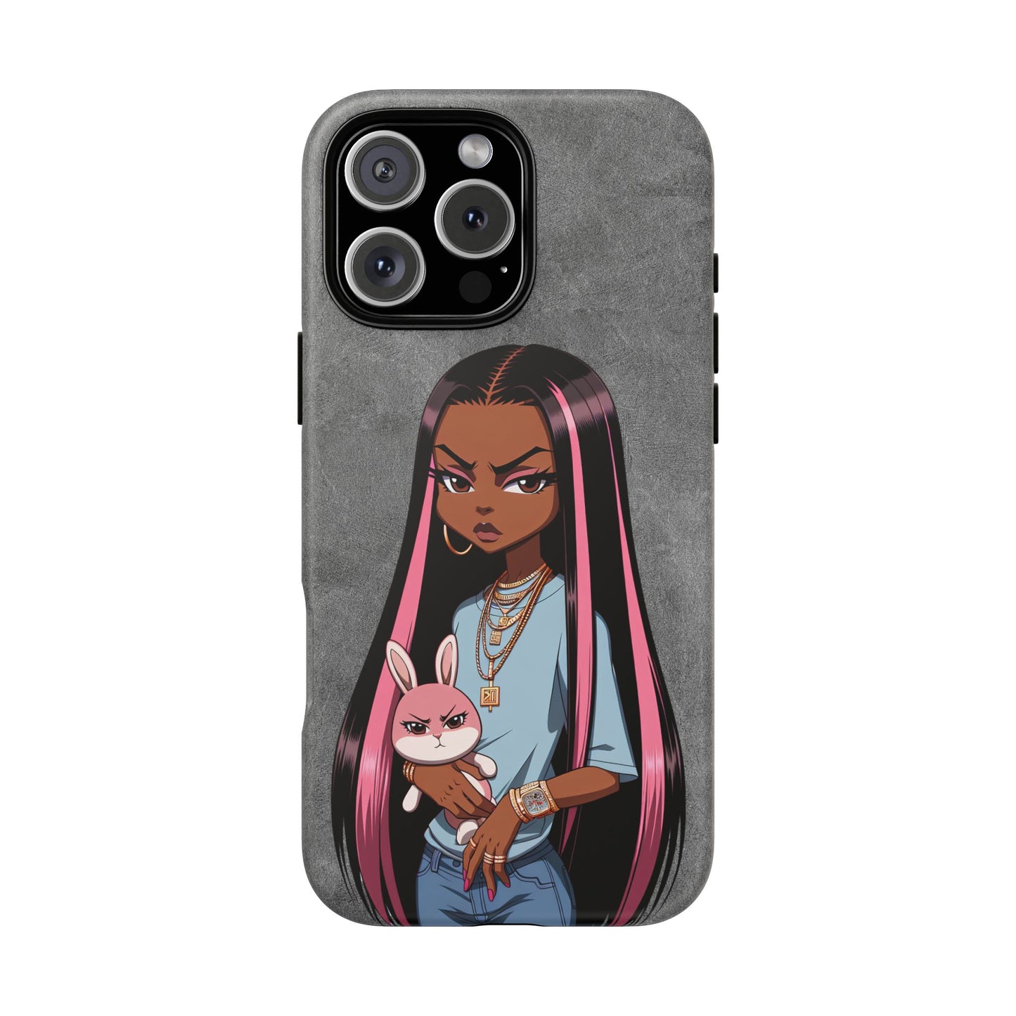 Moxie & her bunny tough Iphone case