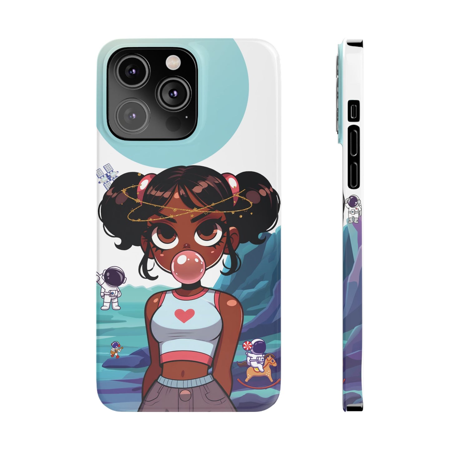 Space girl, slim iphone case