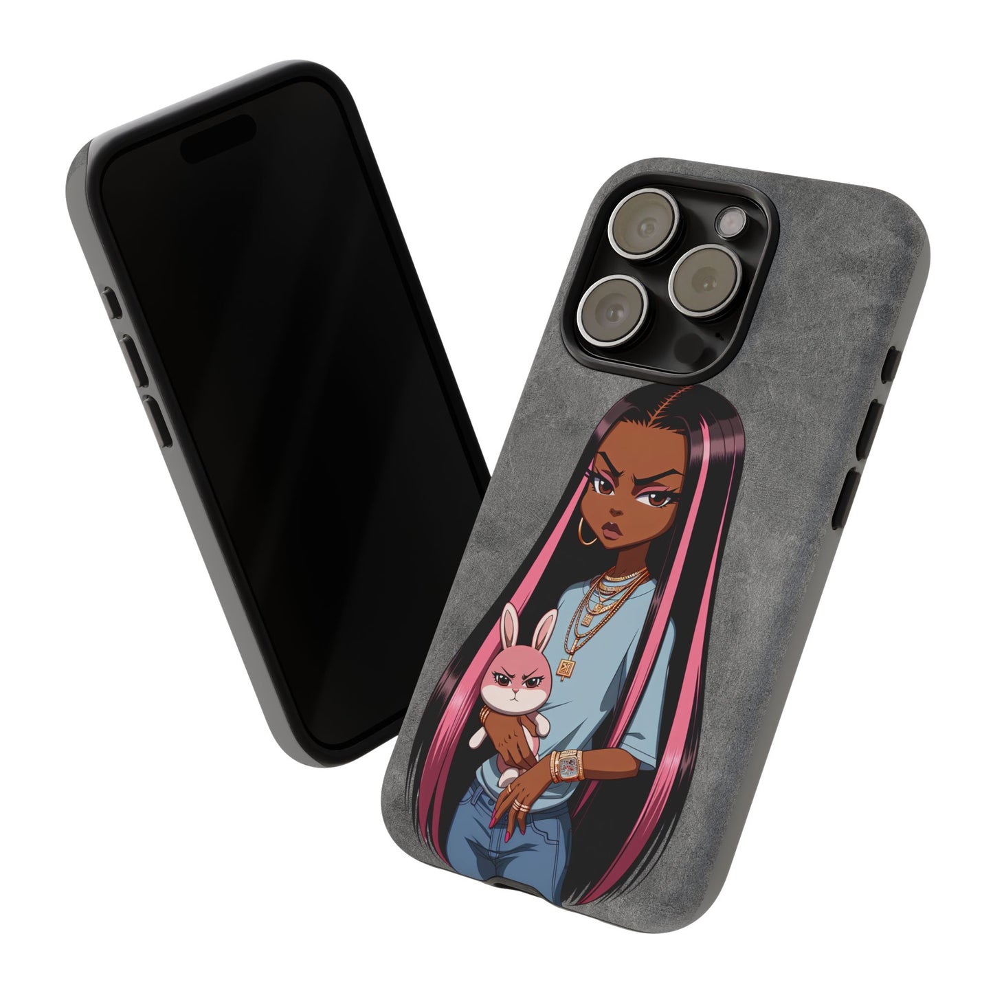 Moxie & her bunny tough Iphone case