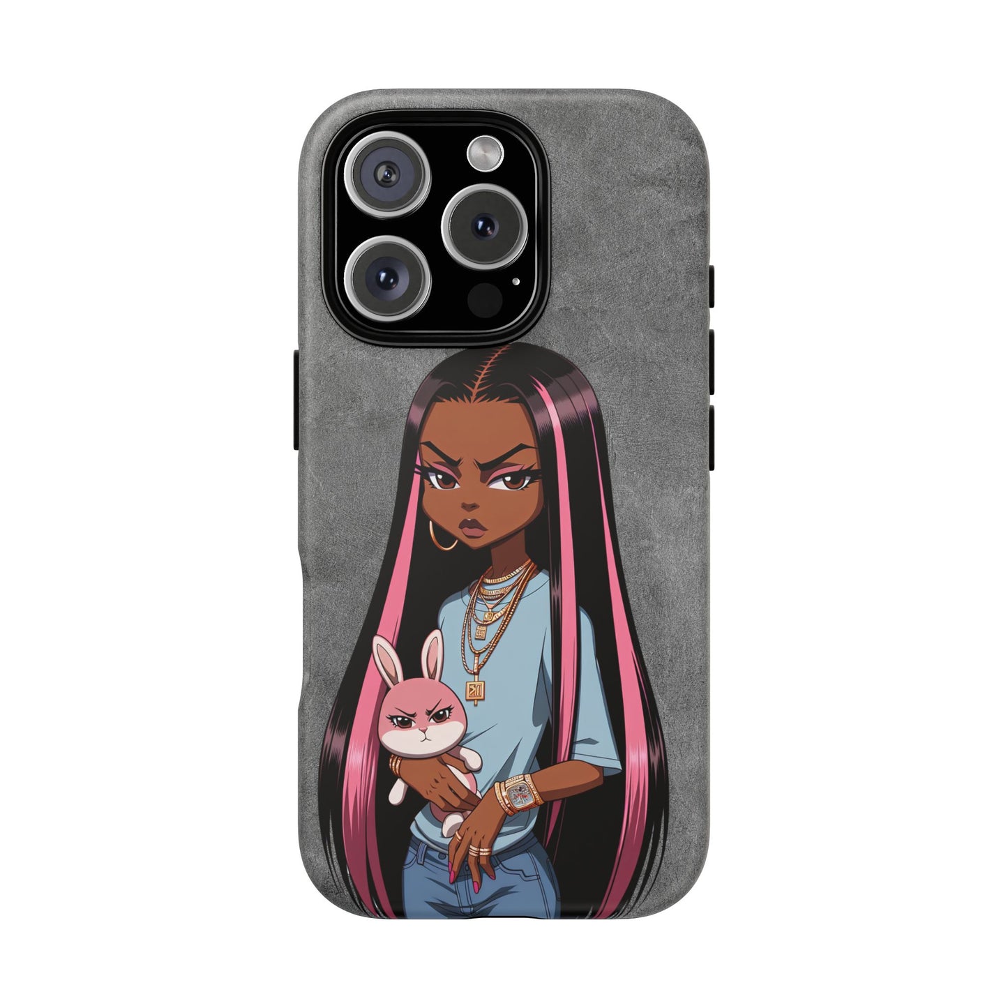 Moxie & her bunny tough Iphone case