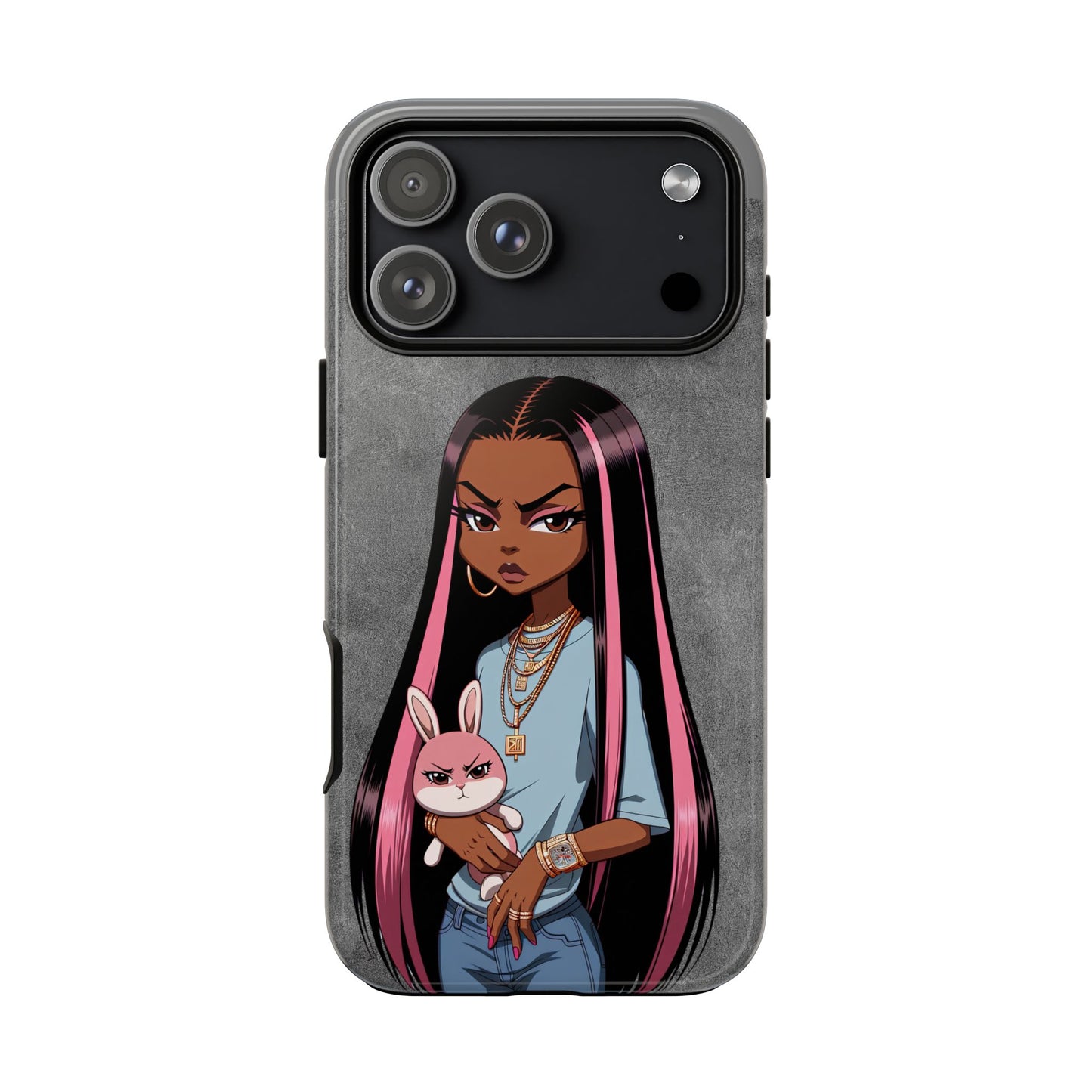 Moxie & her bunny tough Iphone case
