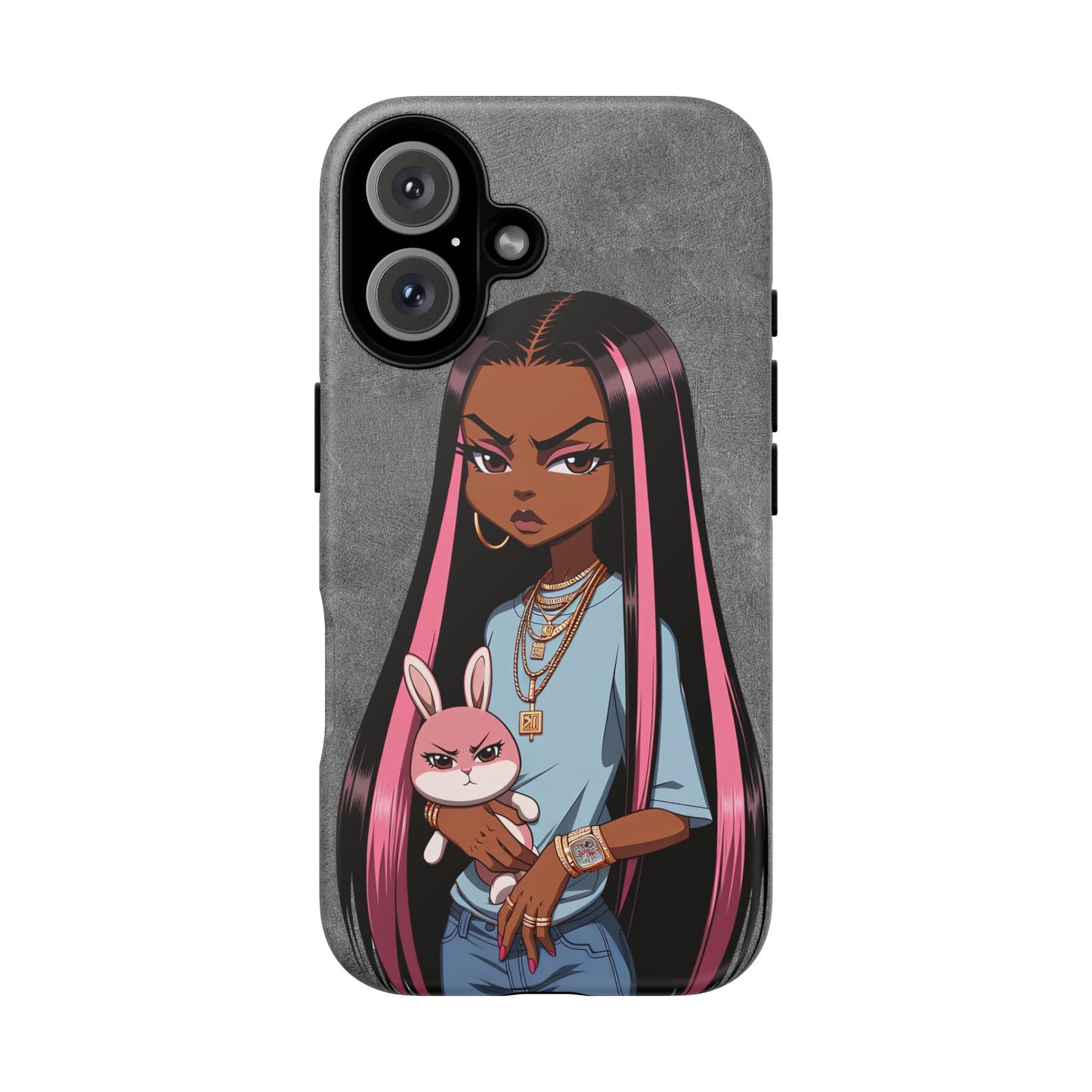 Moxie & her bunny tough Iphone case