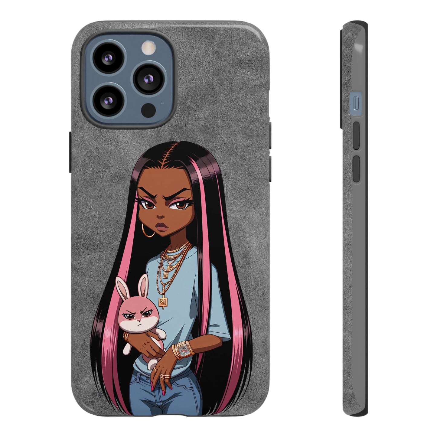 Moxie & her bunny tough Iphone case