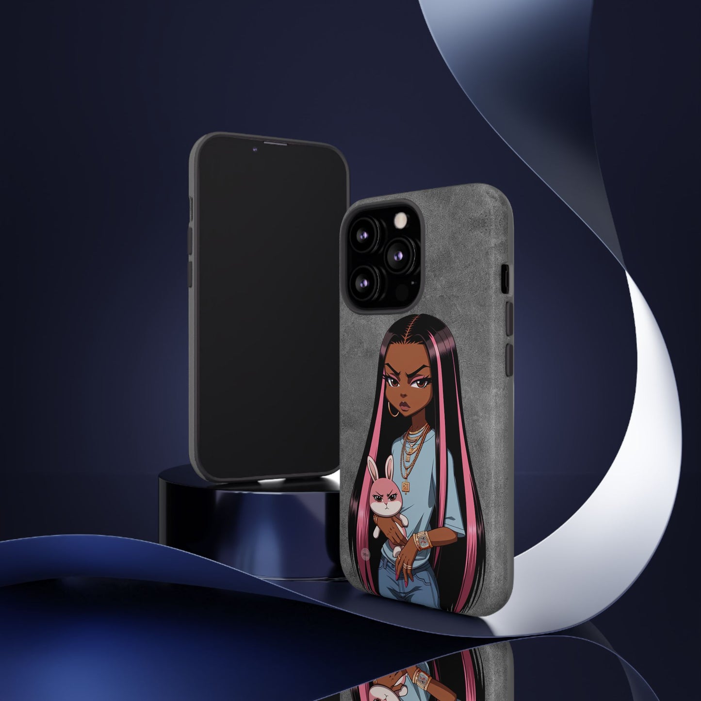 Moxie & her bunny tough Iphone case