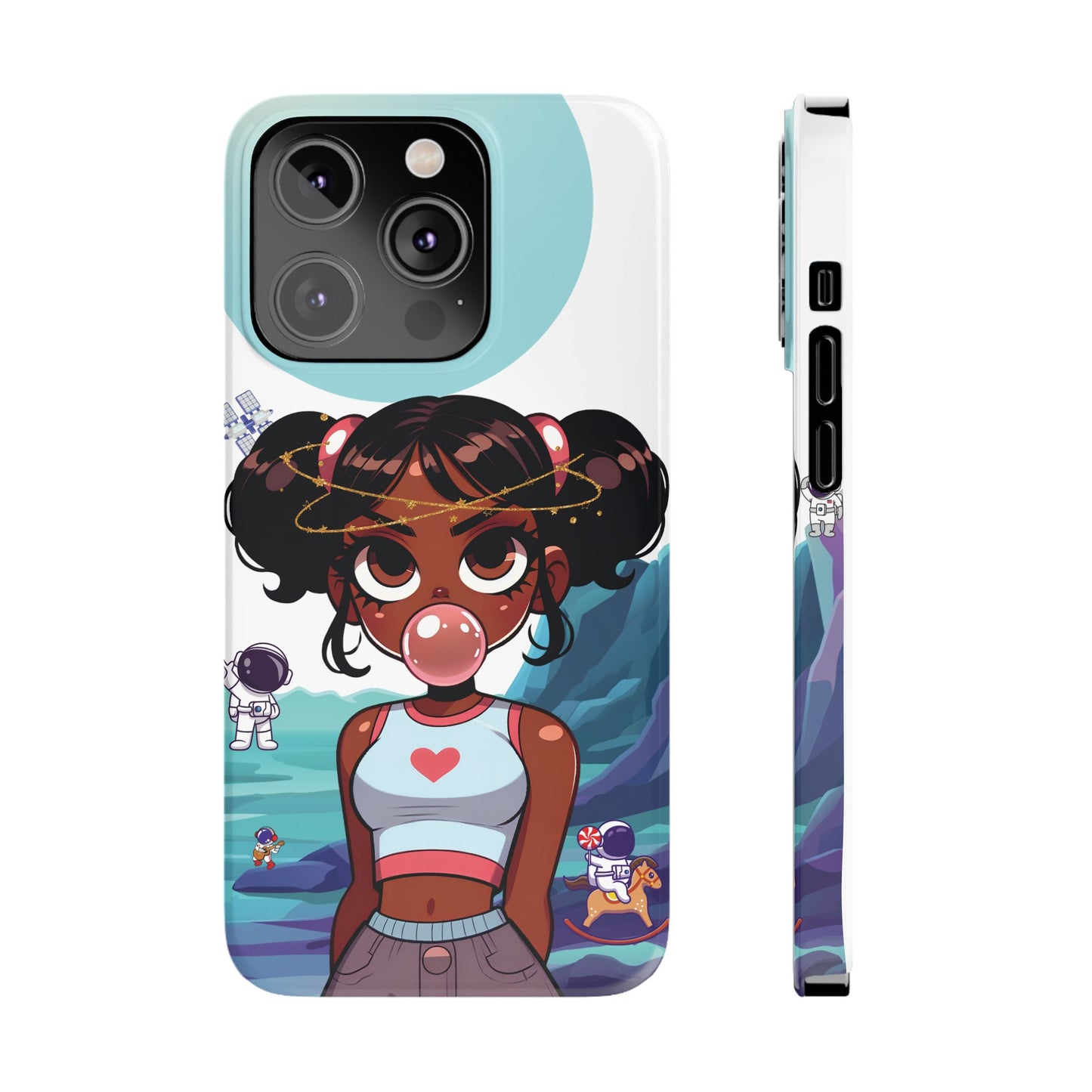 Space girl, slim iphone case