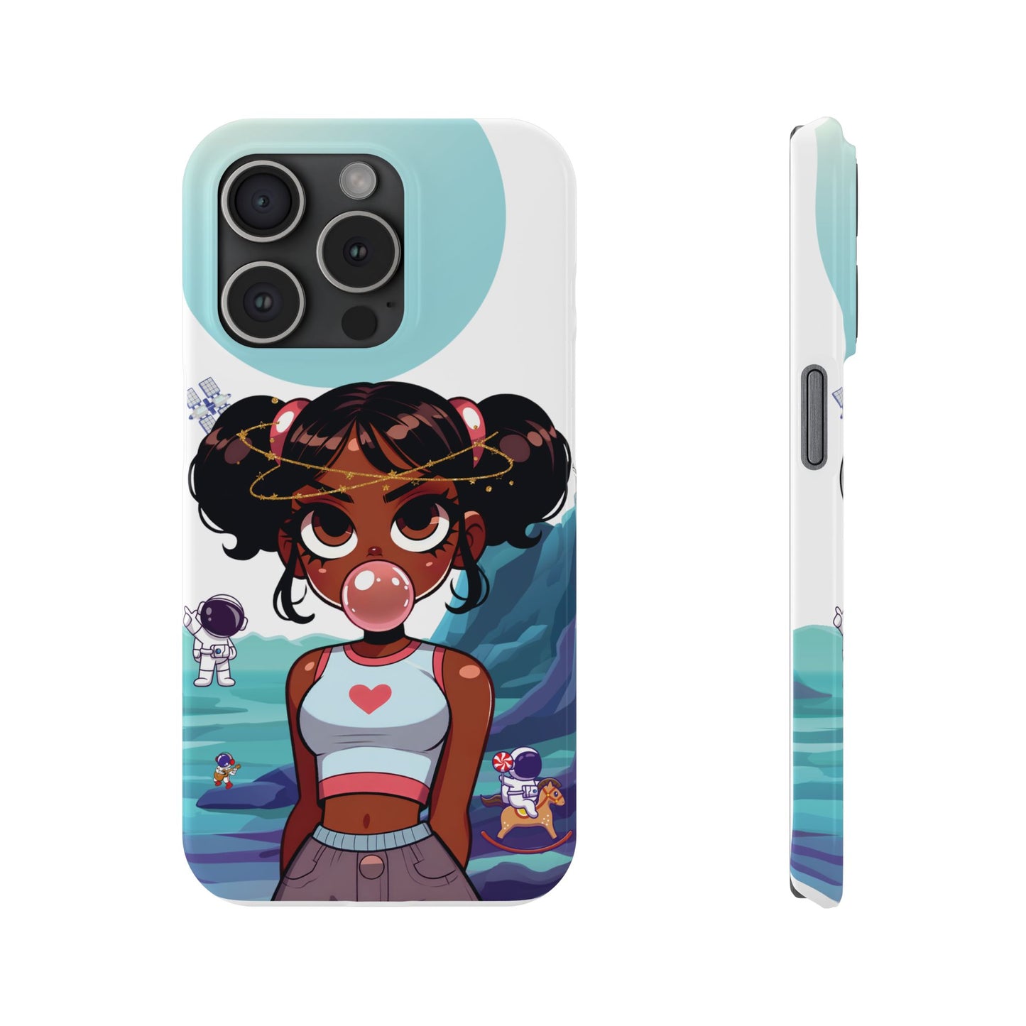 Space girl, slim iphone case