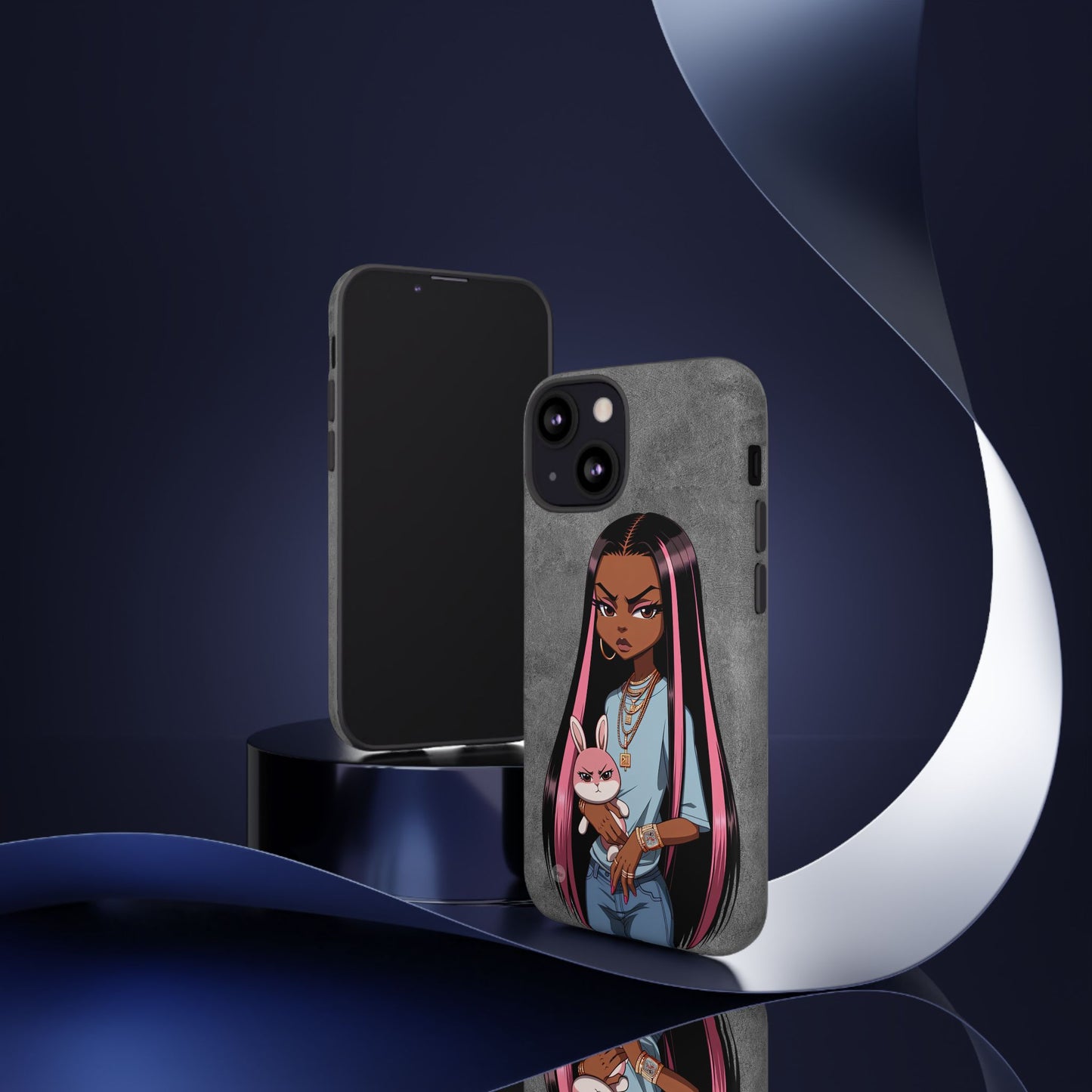 Moxie & her bunny tough Iphone case