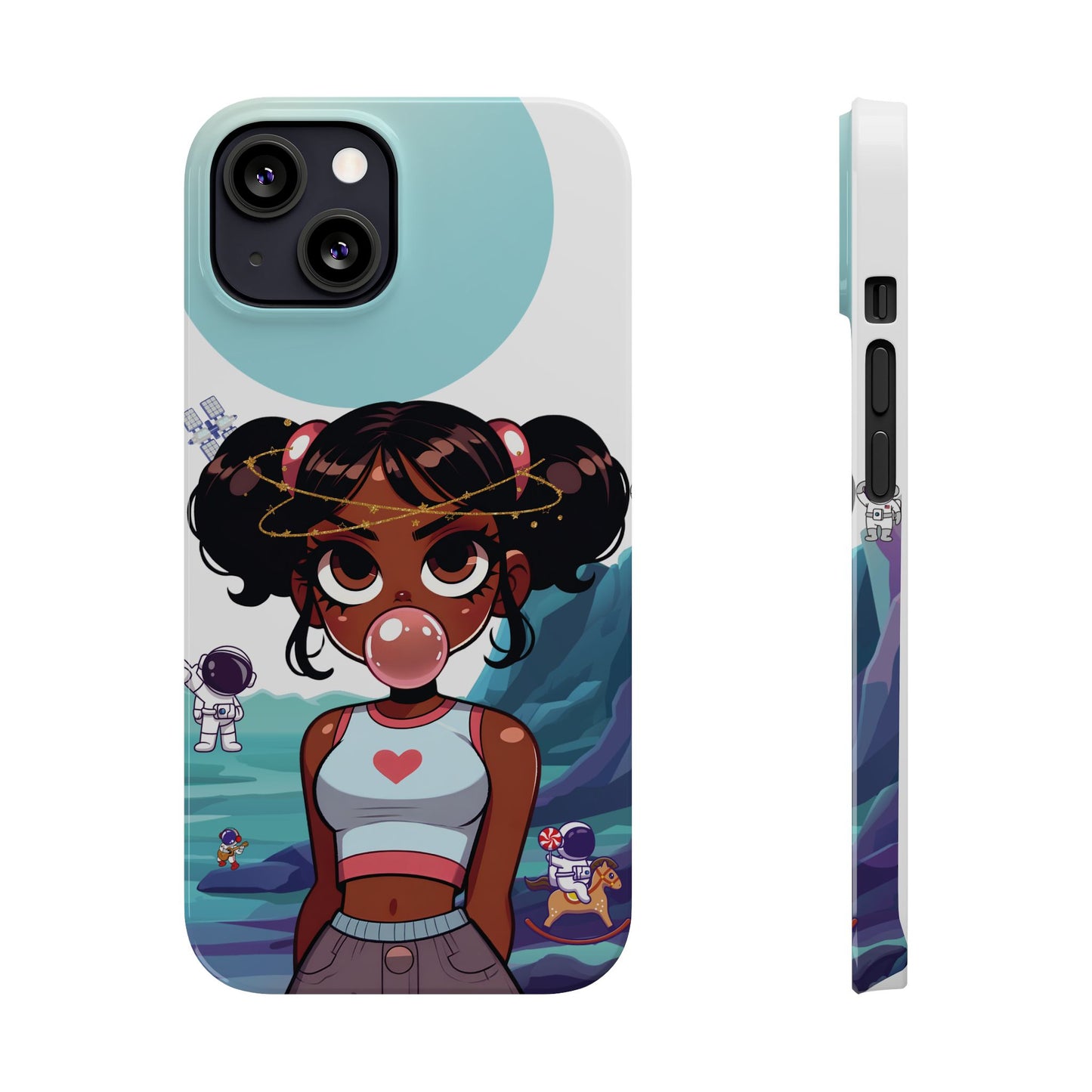Space girl, slim iphone case