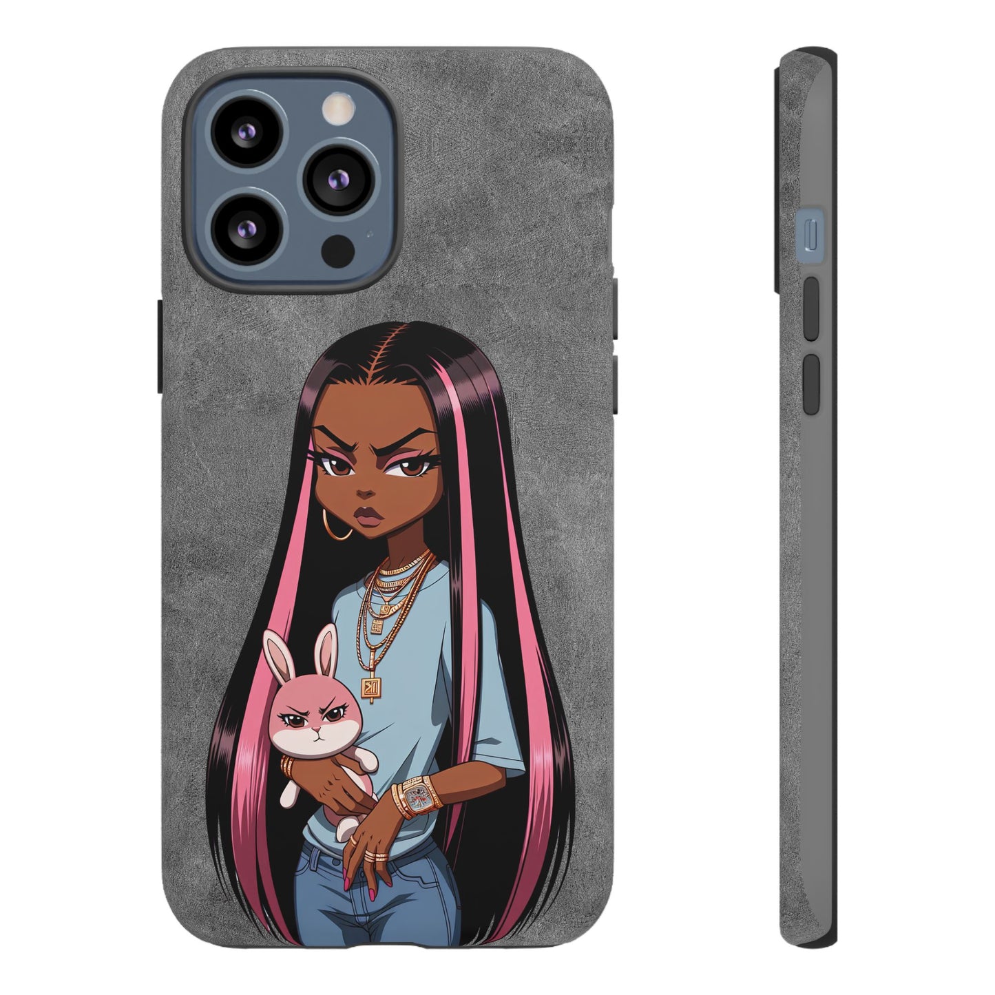Moxie & her bunny tough Iphone case