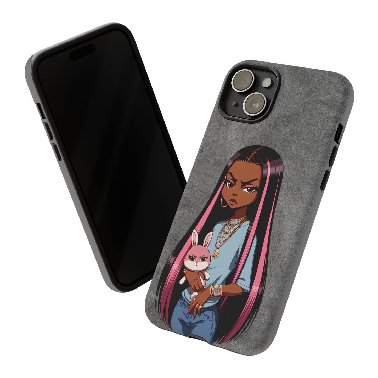 Moxie & her bunny tough Iphone case