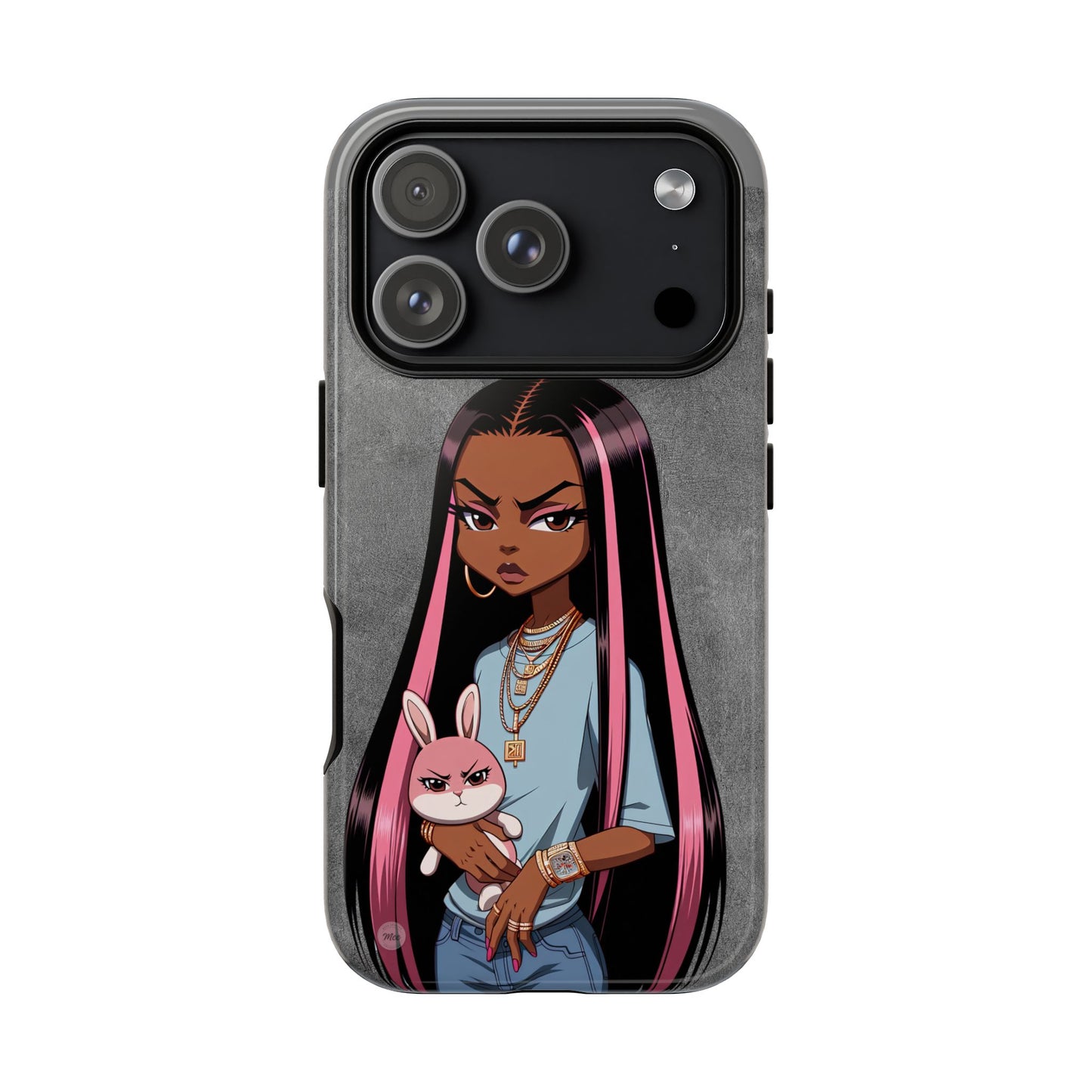 Moxie & her bunny tough Iphone case