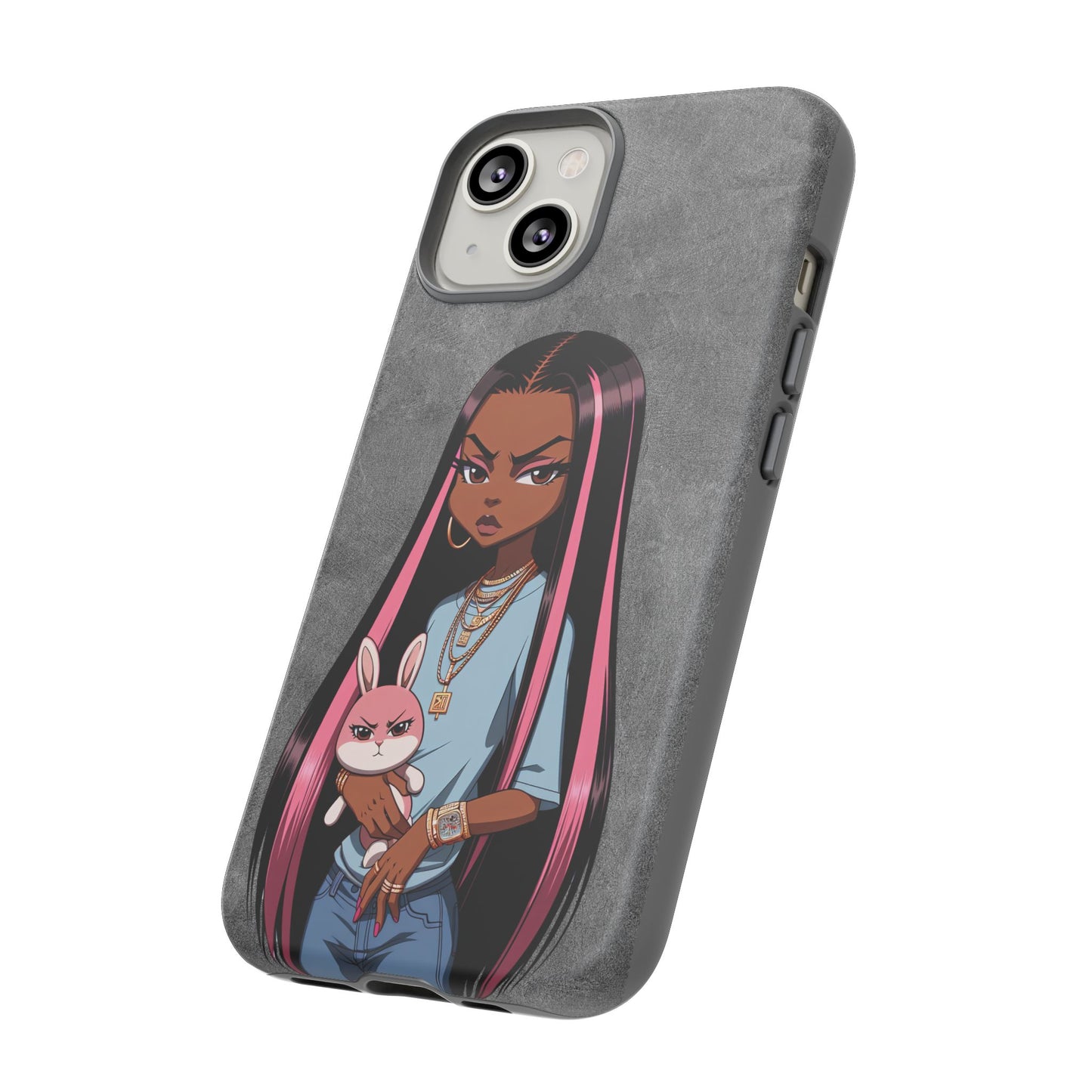 Moxie & her bunny tough Iphone case