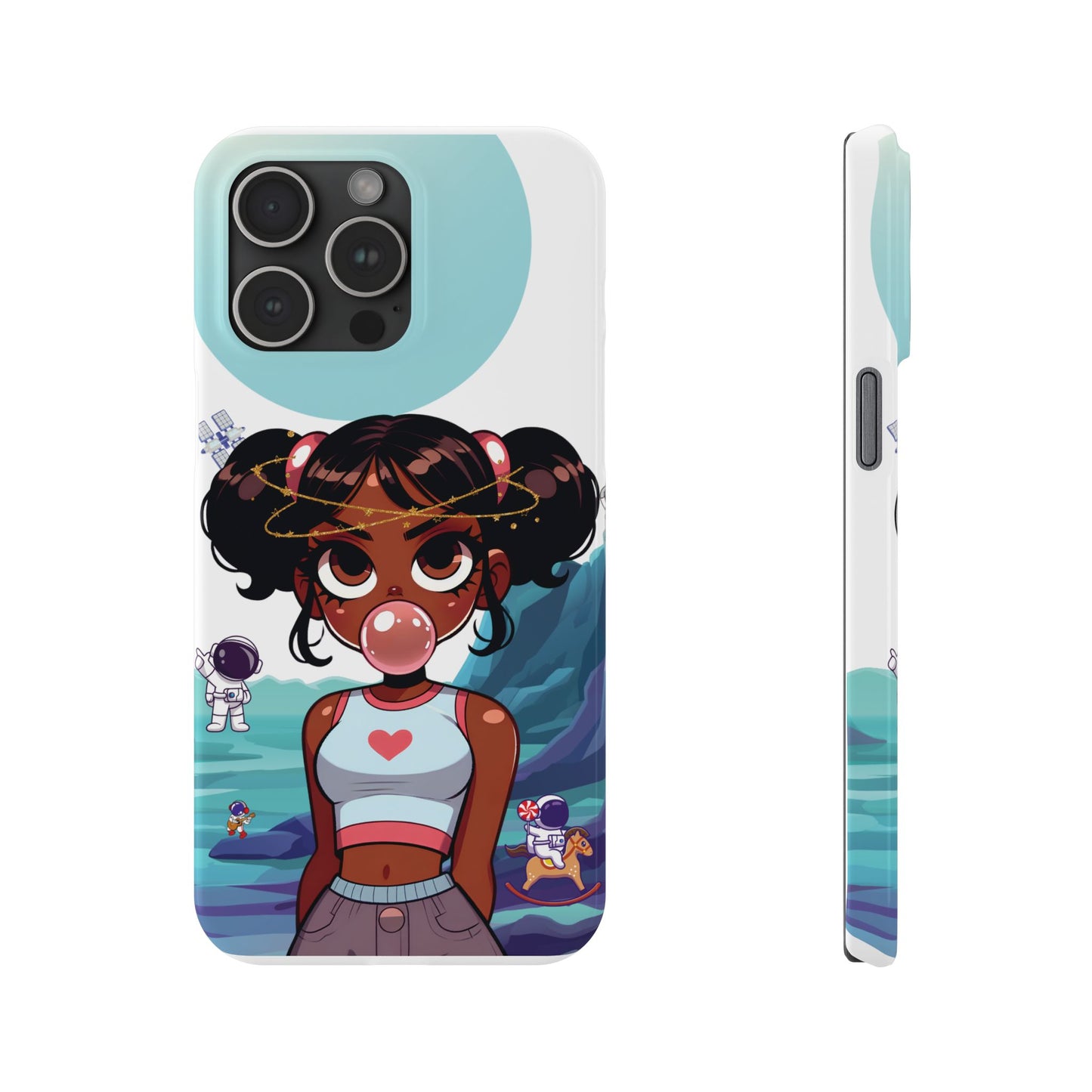 Space girl, slim iphone case