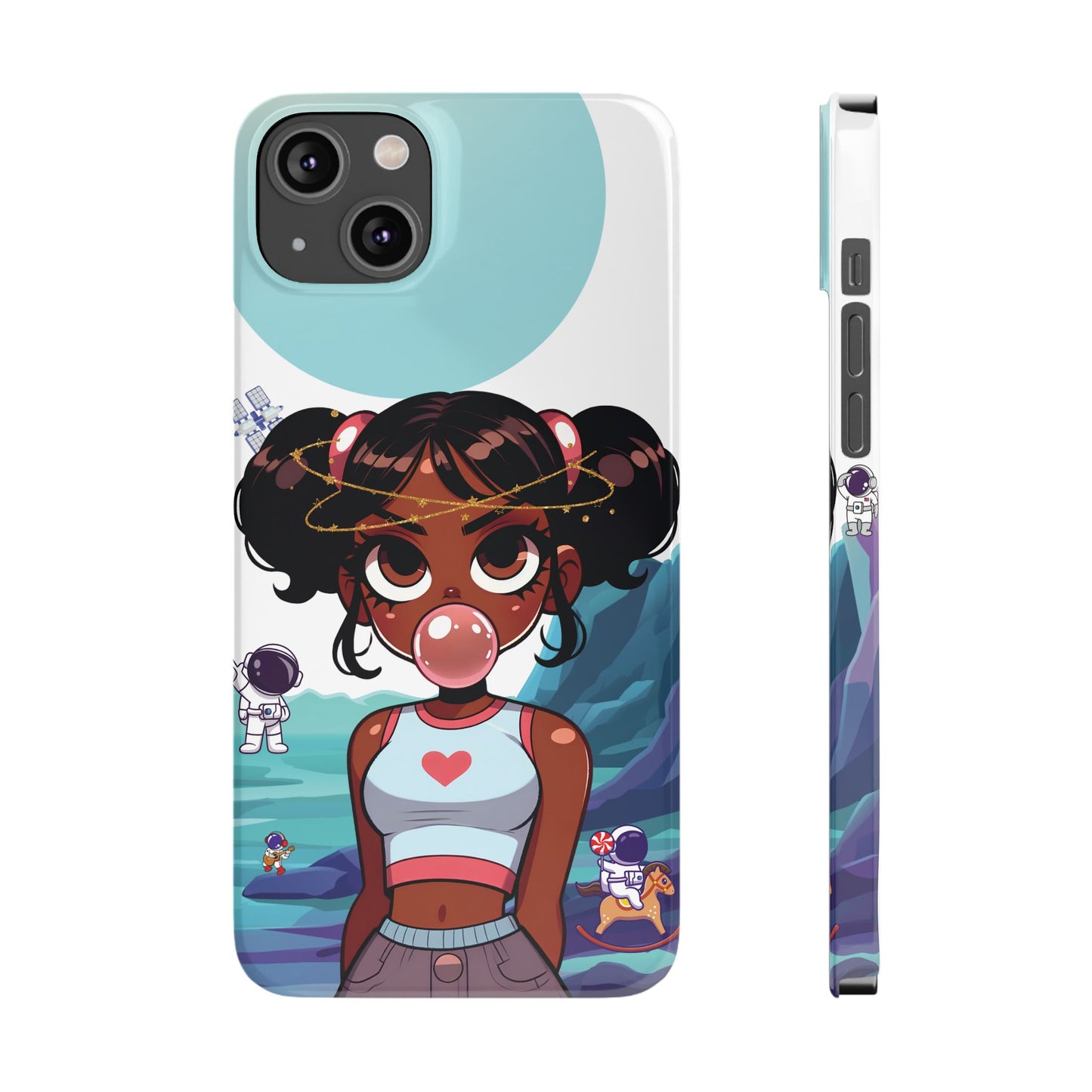 Space girl, slim iphone case