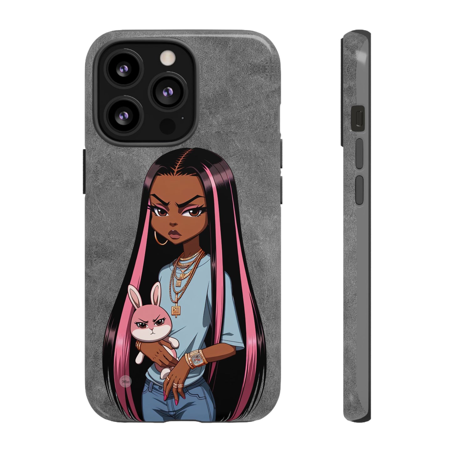 Moxie & her bunny tough Iphone case