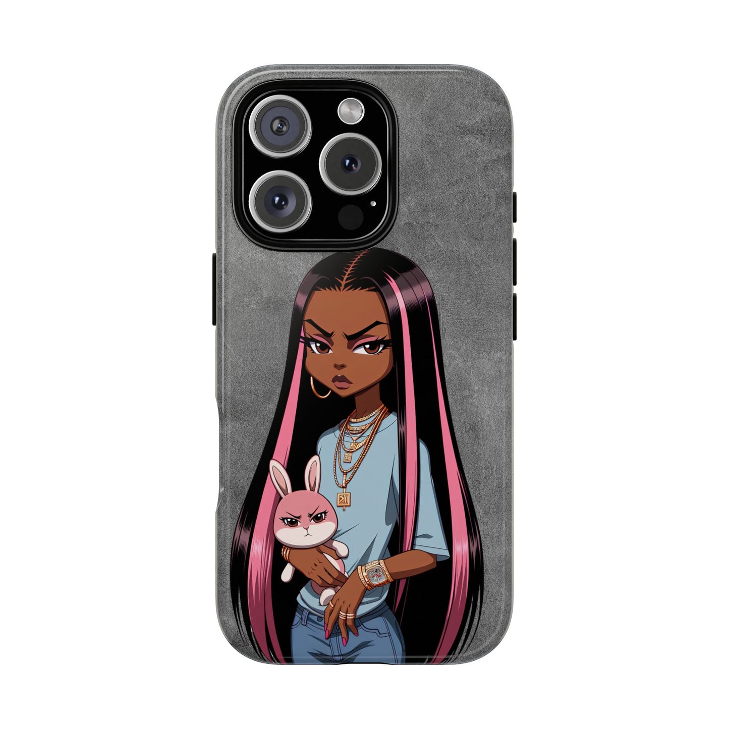 Moxie & her bunny tough Iphone case