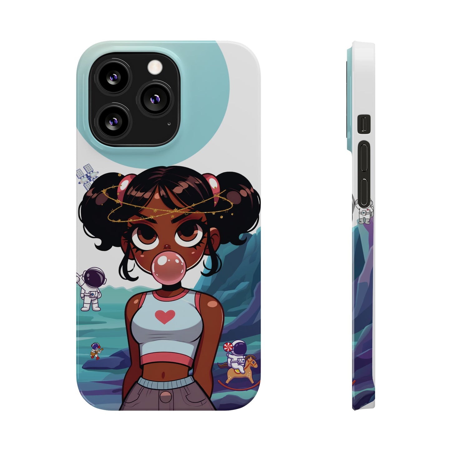 Space girl, slim iphone case