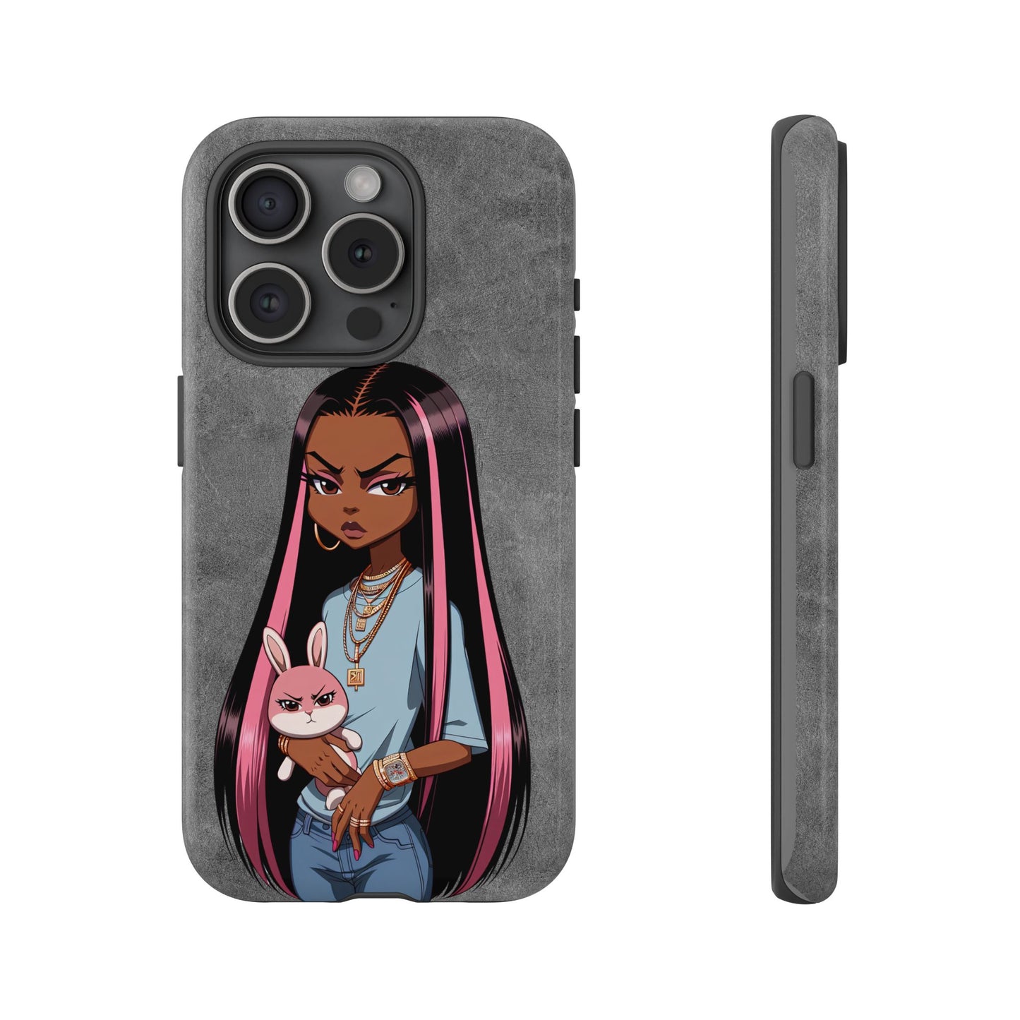 Moxie & her bunny tough Iphone case