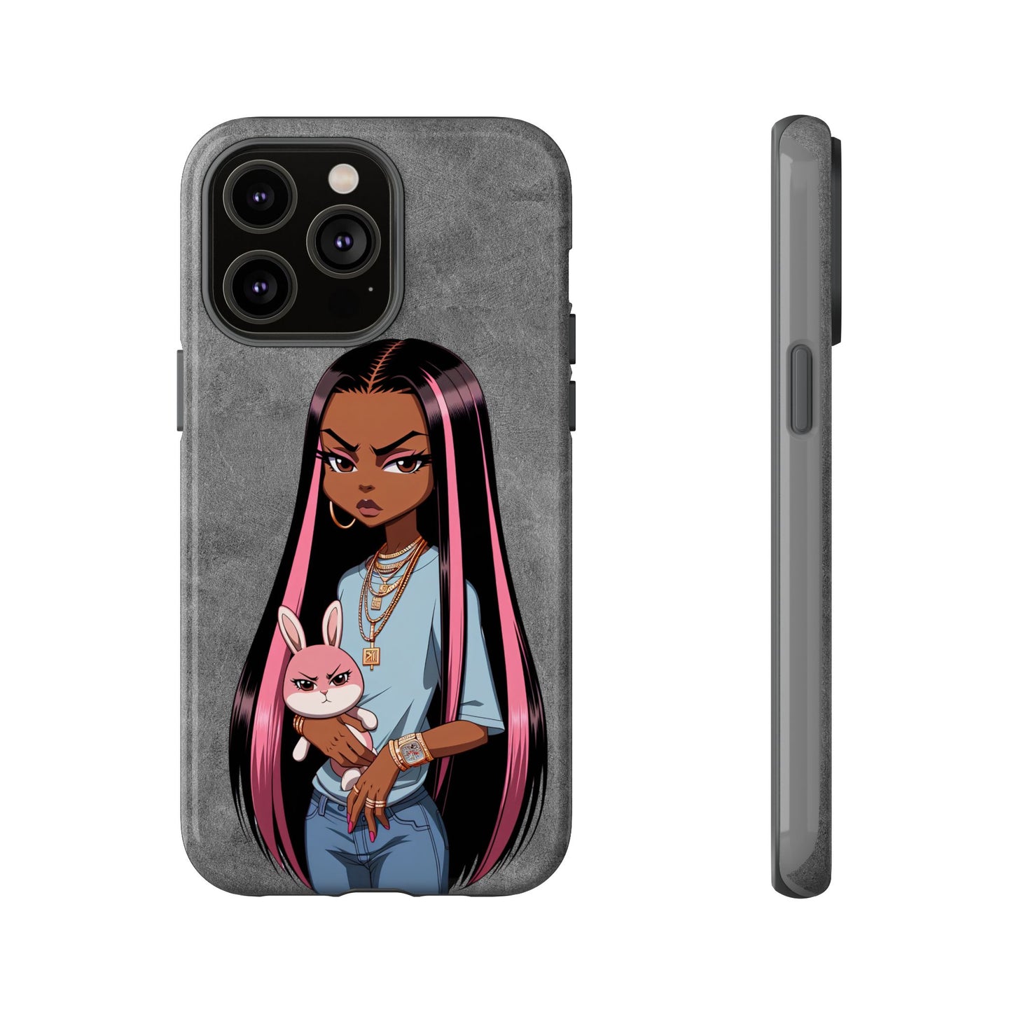Moxie & her bunny tough Iphone case
