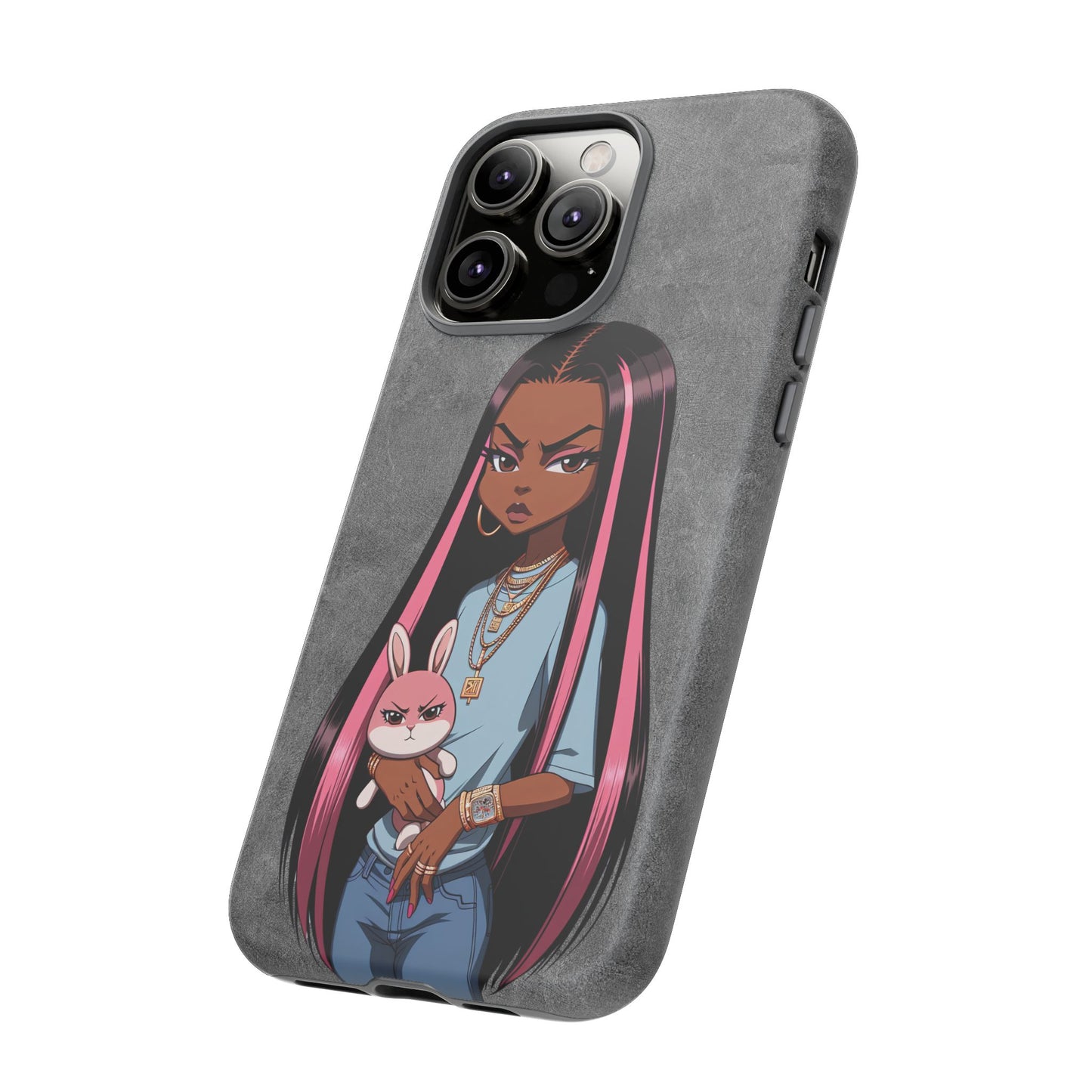 Moxie & her bunny tough Iphone case