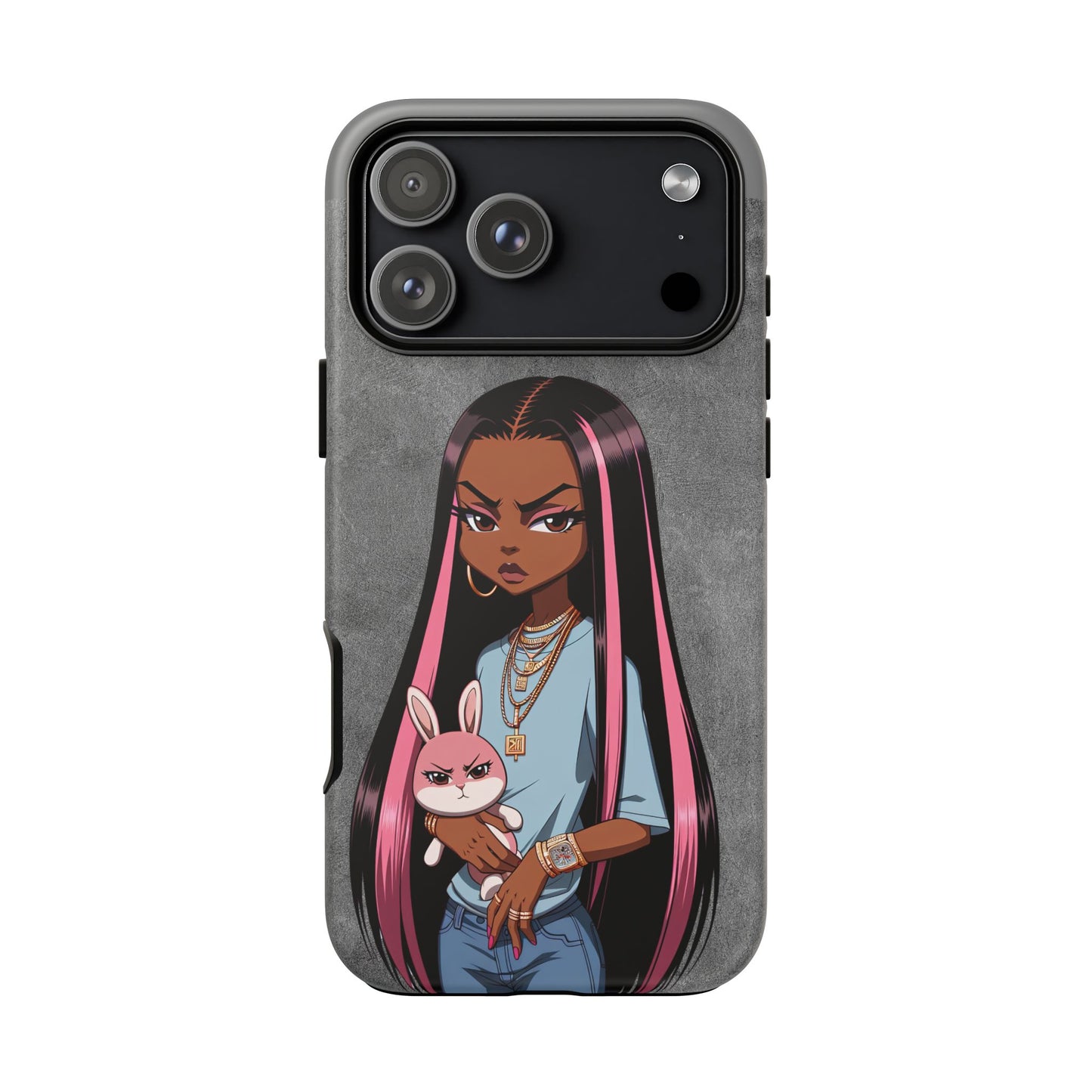 Moxie & her bunny tough Iphone case
