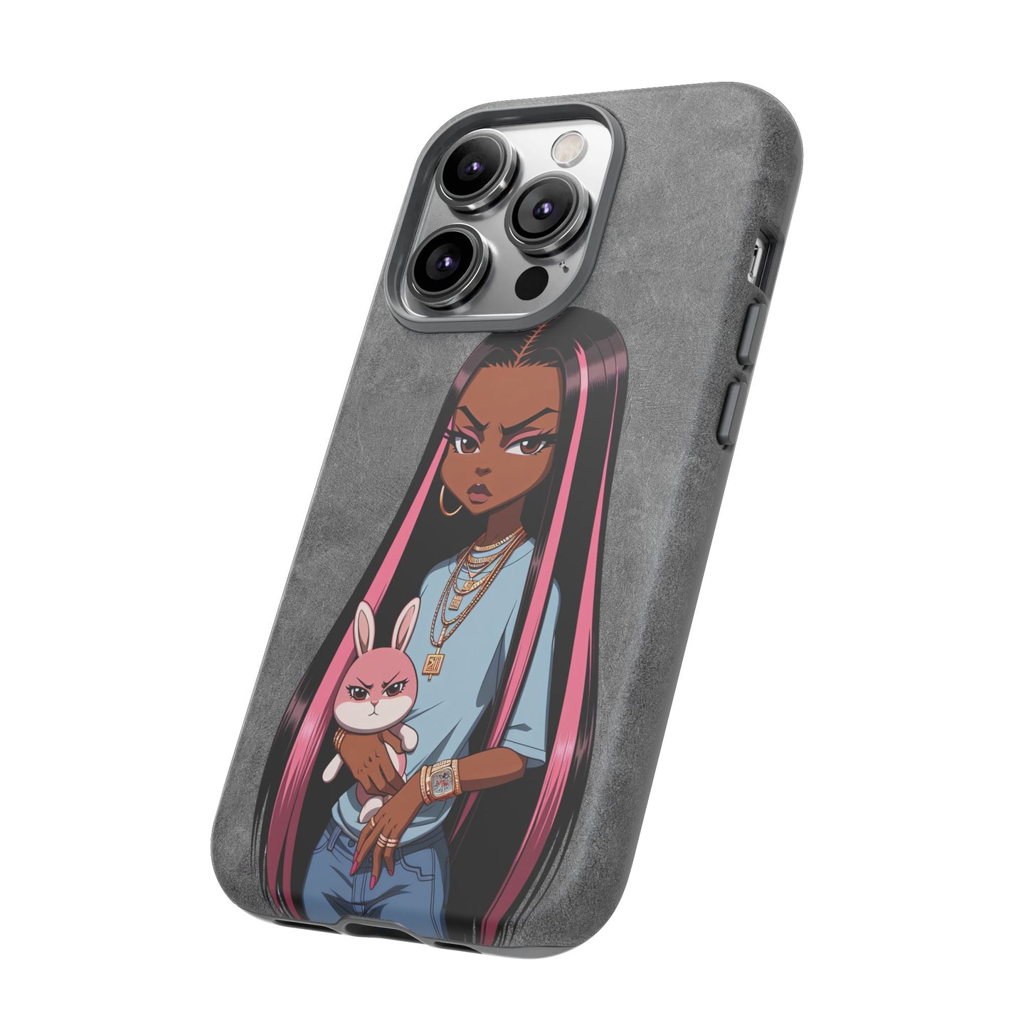 Moxie & her bunny tough Iphone case