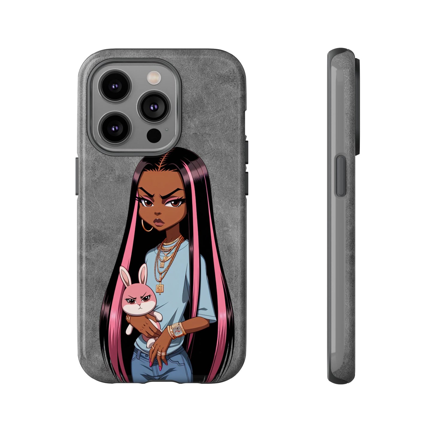 Moxie & her bunny tough Iphone case