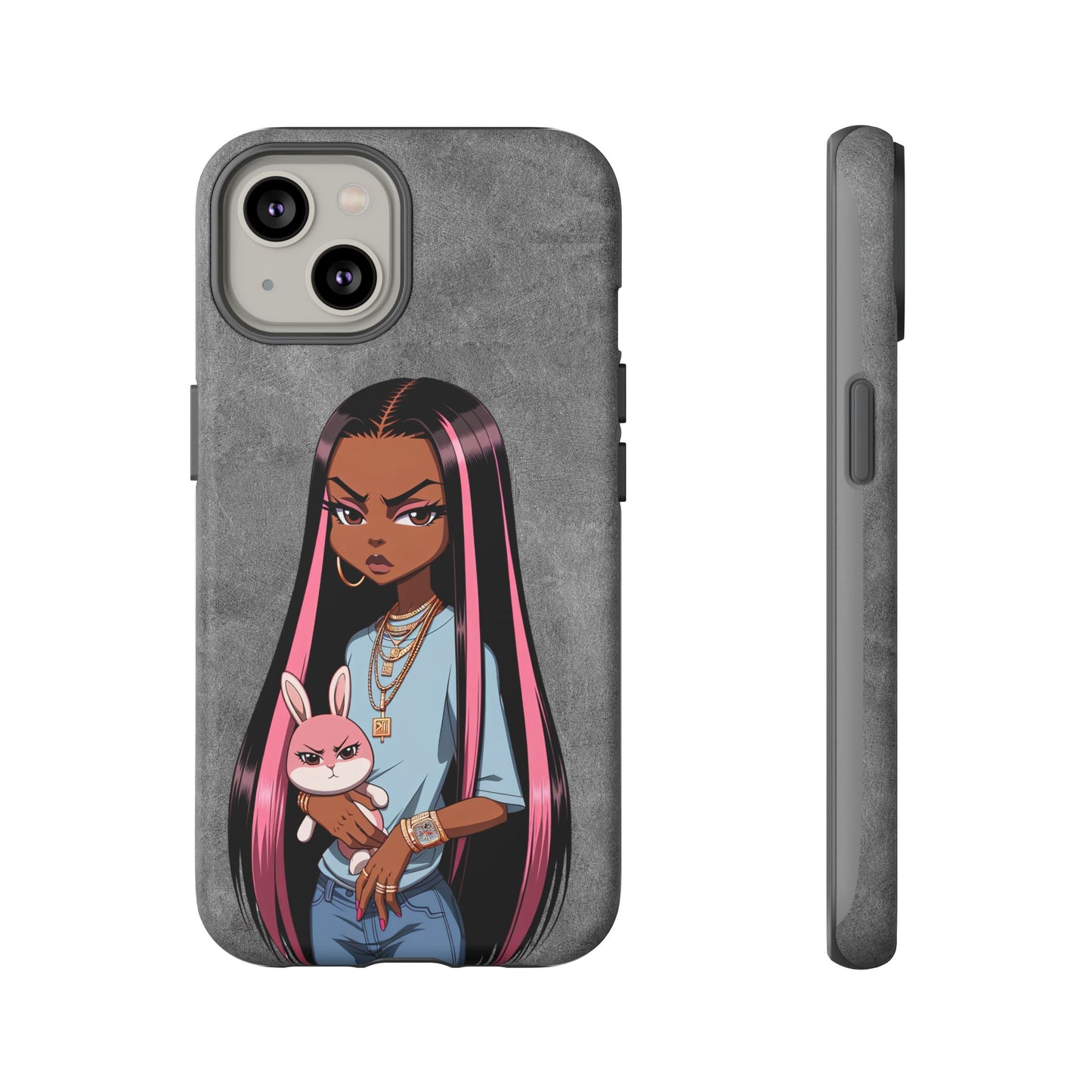 Moxie & her bunny tough Iphone case