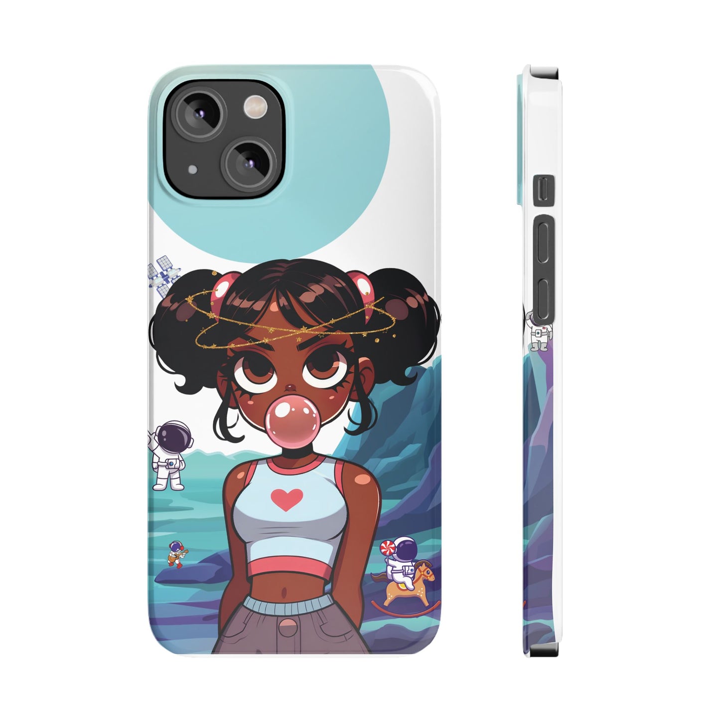 Space girl, slim iphone case