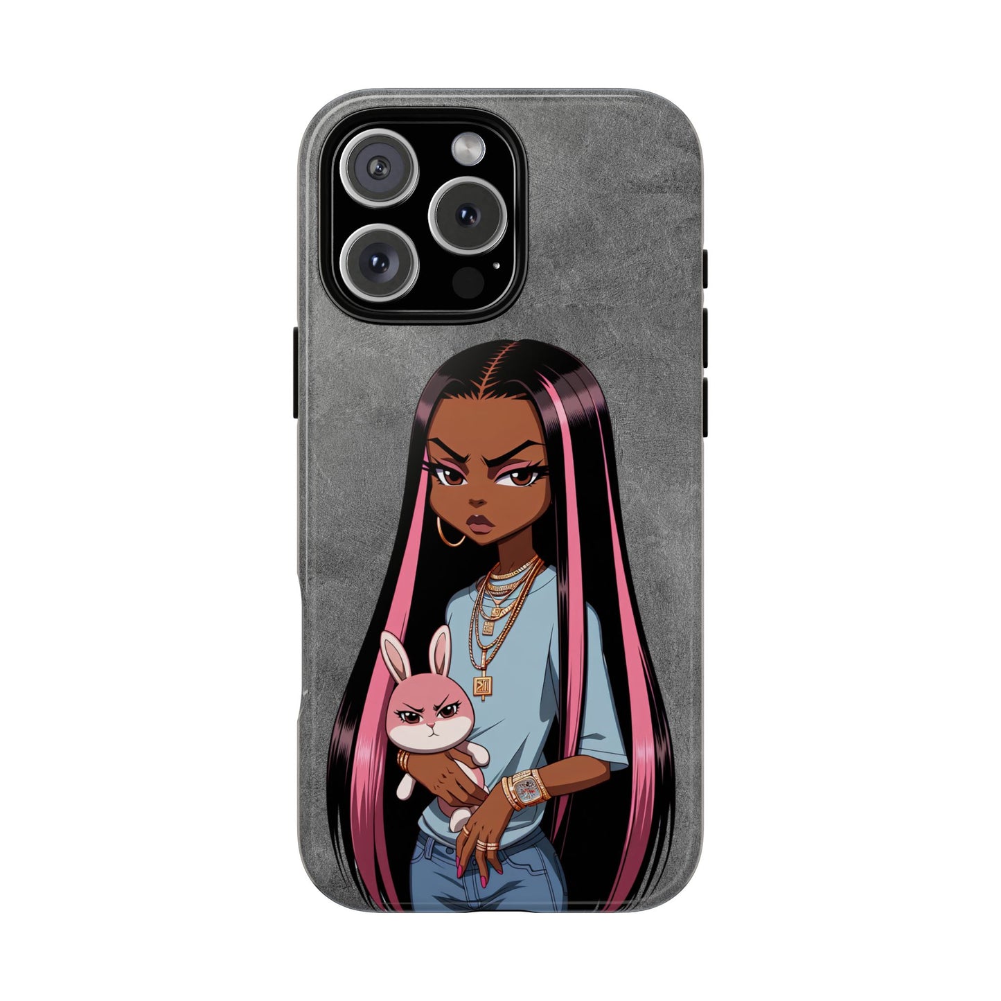 Moxie & her bunny tough Iphone case