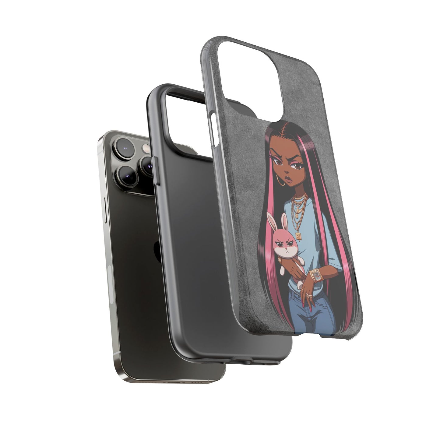 Moxie & her bunny tough Iphone case