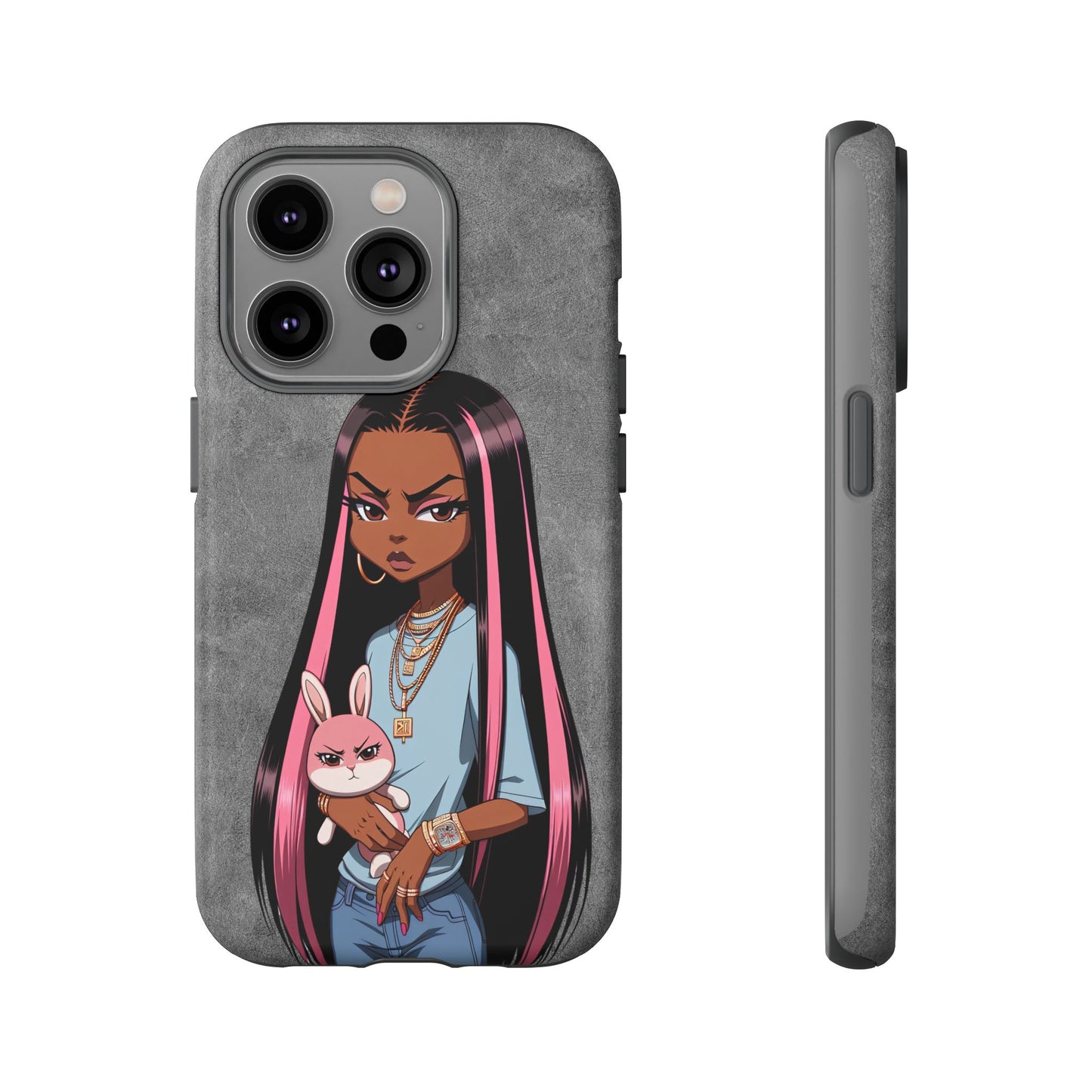 Moxie & her bunny tough Iphone case