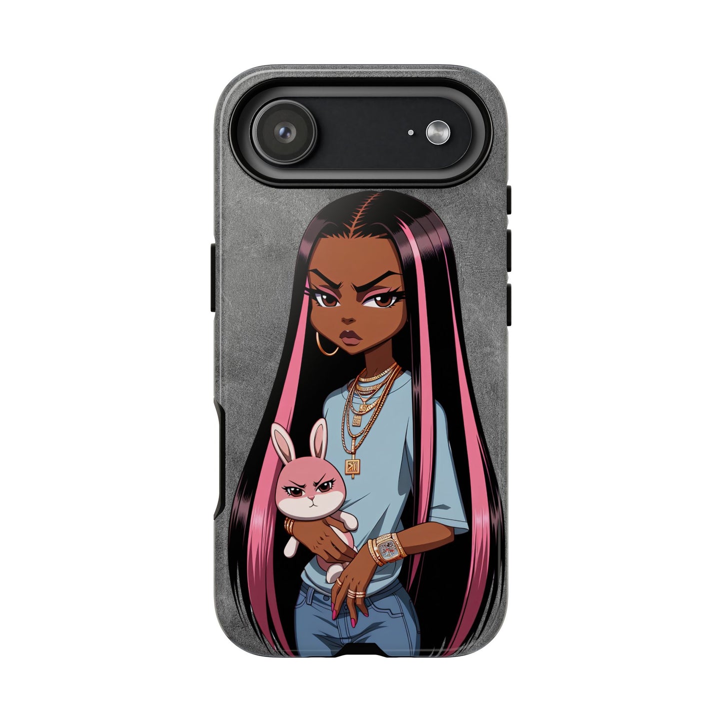 Moxie & her bunny tough Iphone case