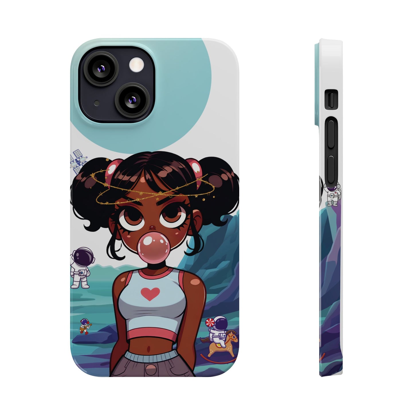 Space girl, slim iphone case
