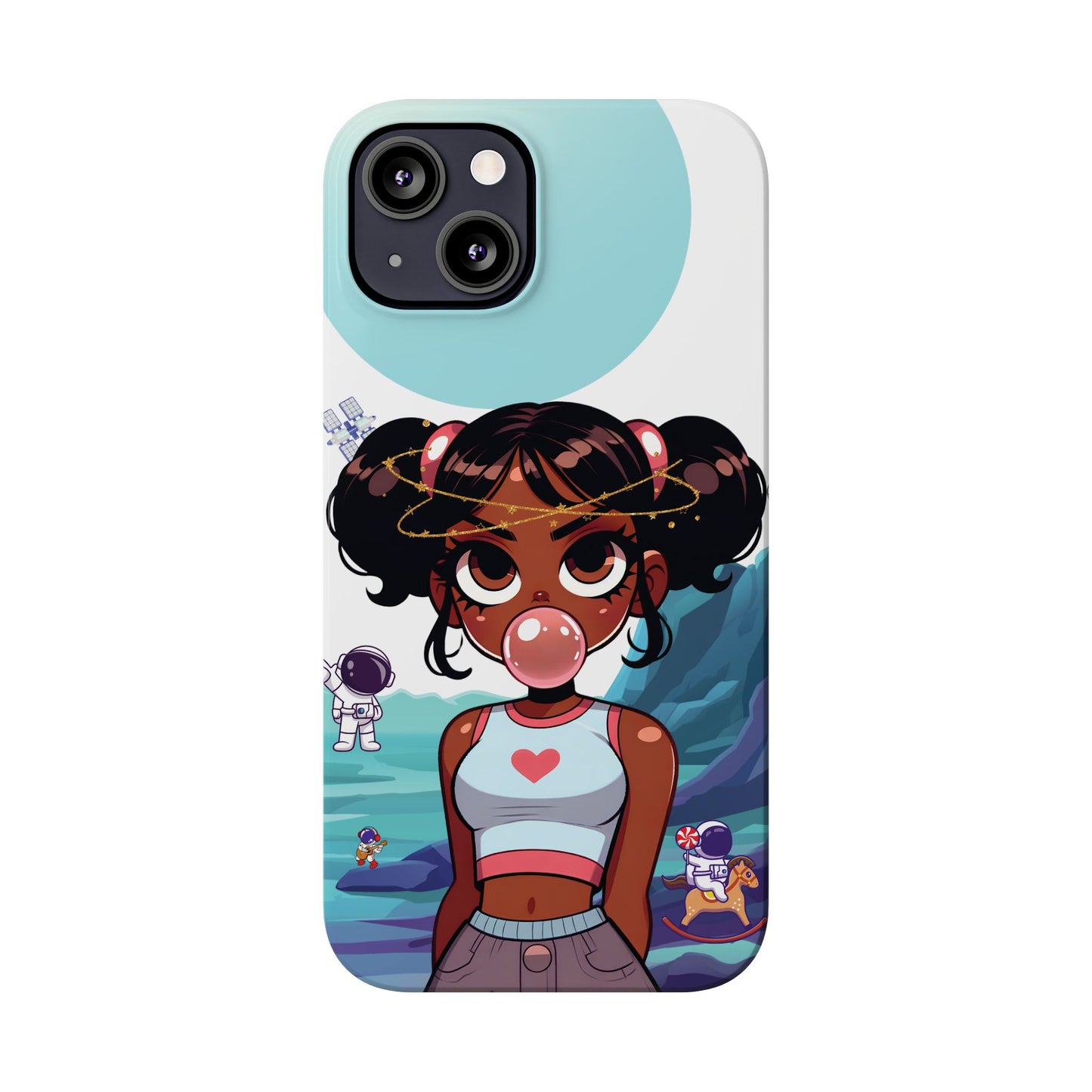 Space girl, slim iphone case