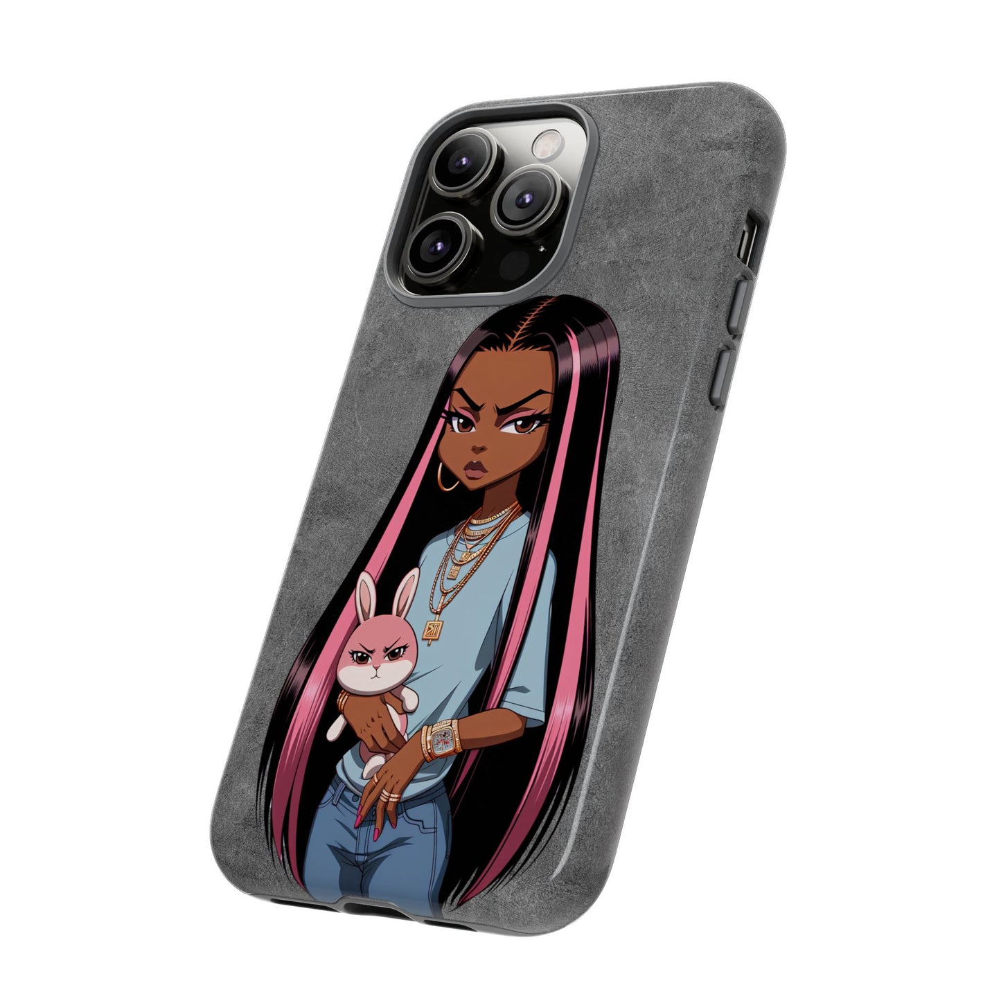 Moxie & her bunny tough Iphone case