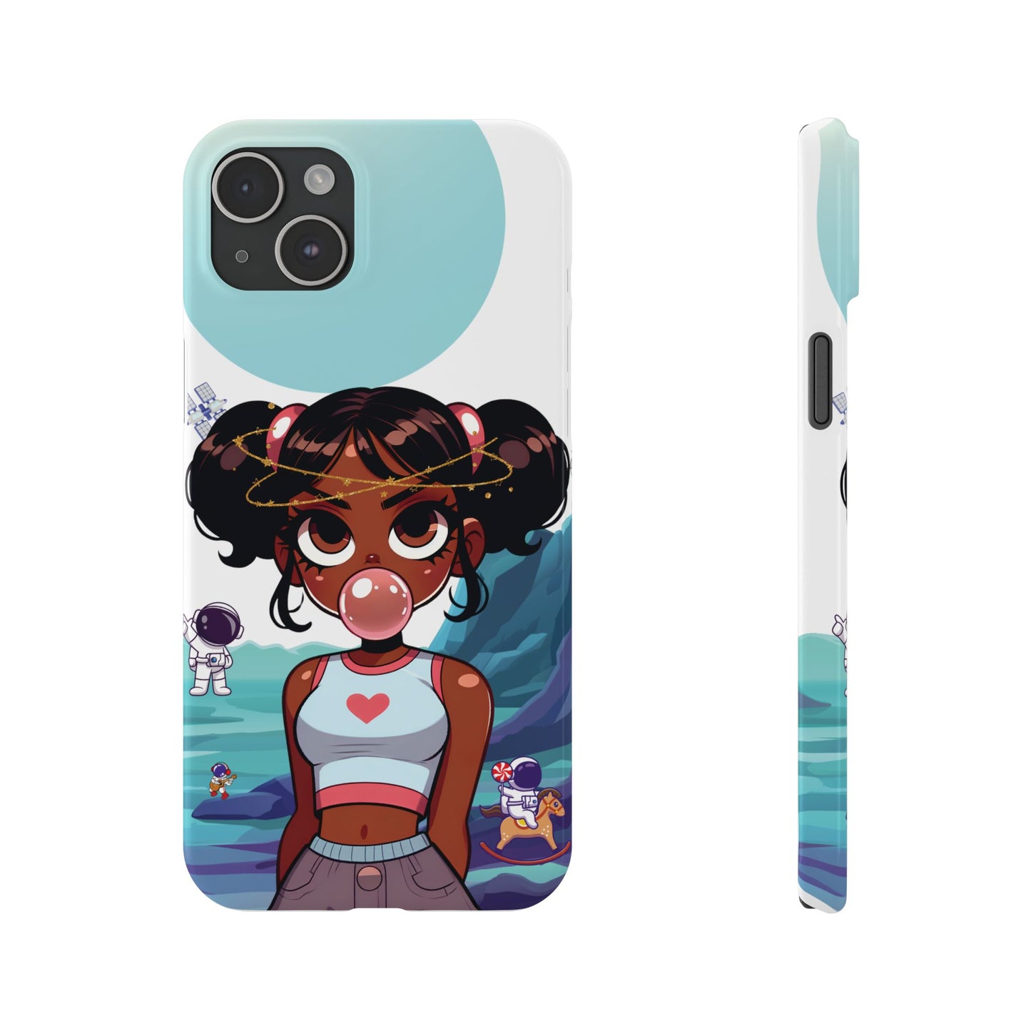 Space girl, slim iphone case
