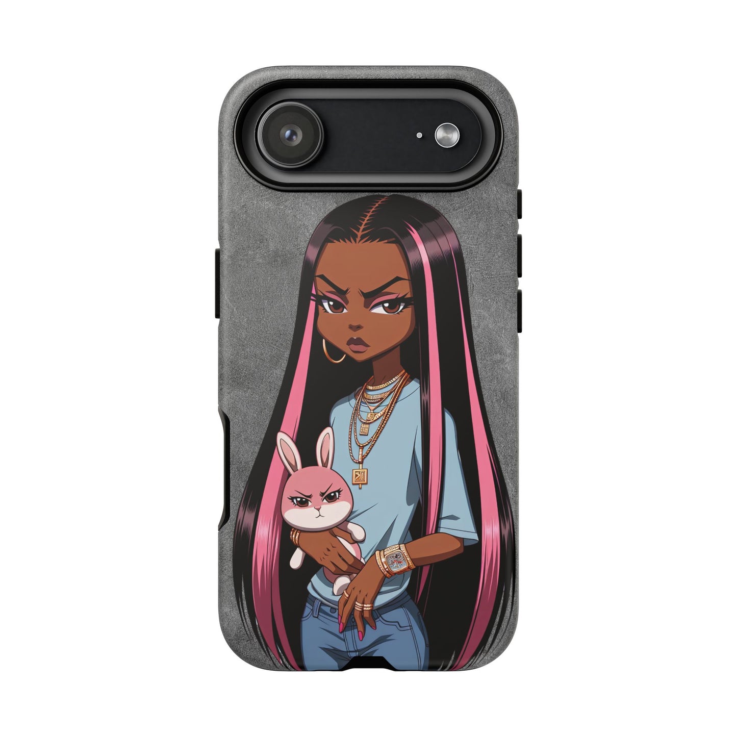 Moxie & her bunny tough Iphone case